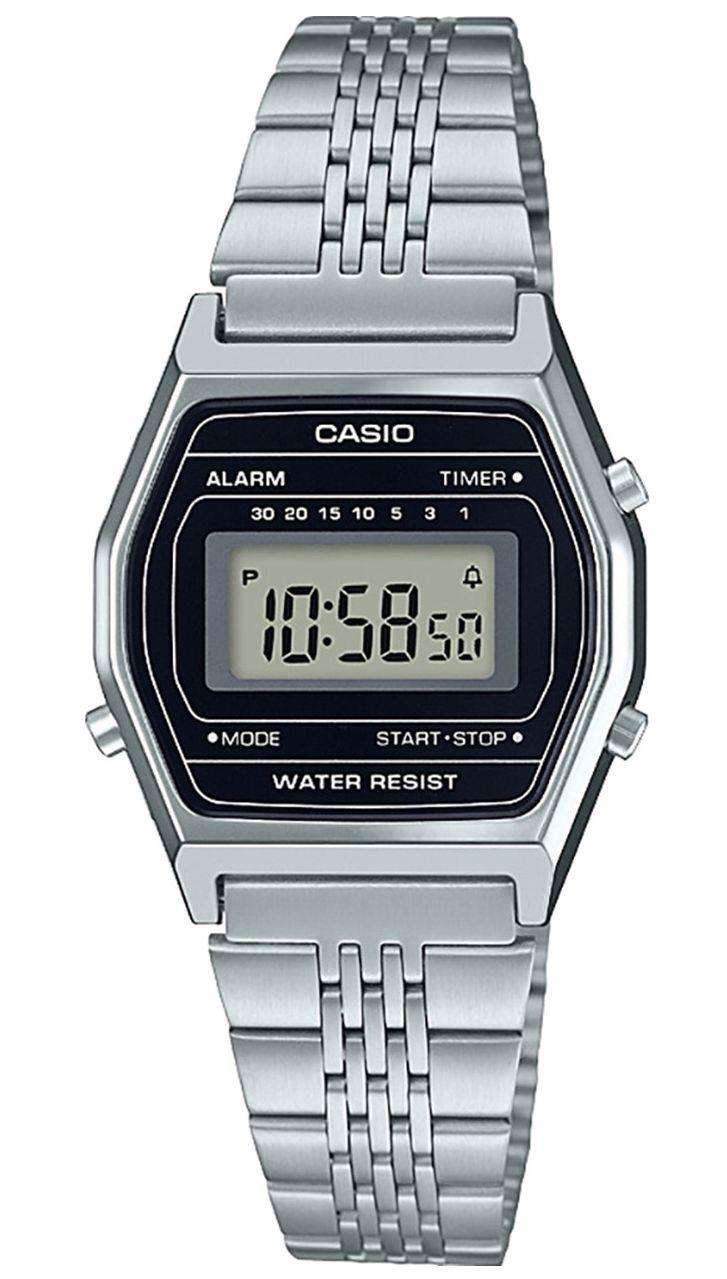 Casio Collection Quartz Black Dial Stainless Steel Bracelet Unisex Watch LA690WEA-1EF - Image 2