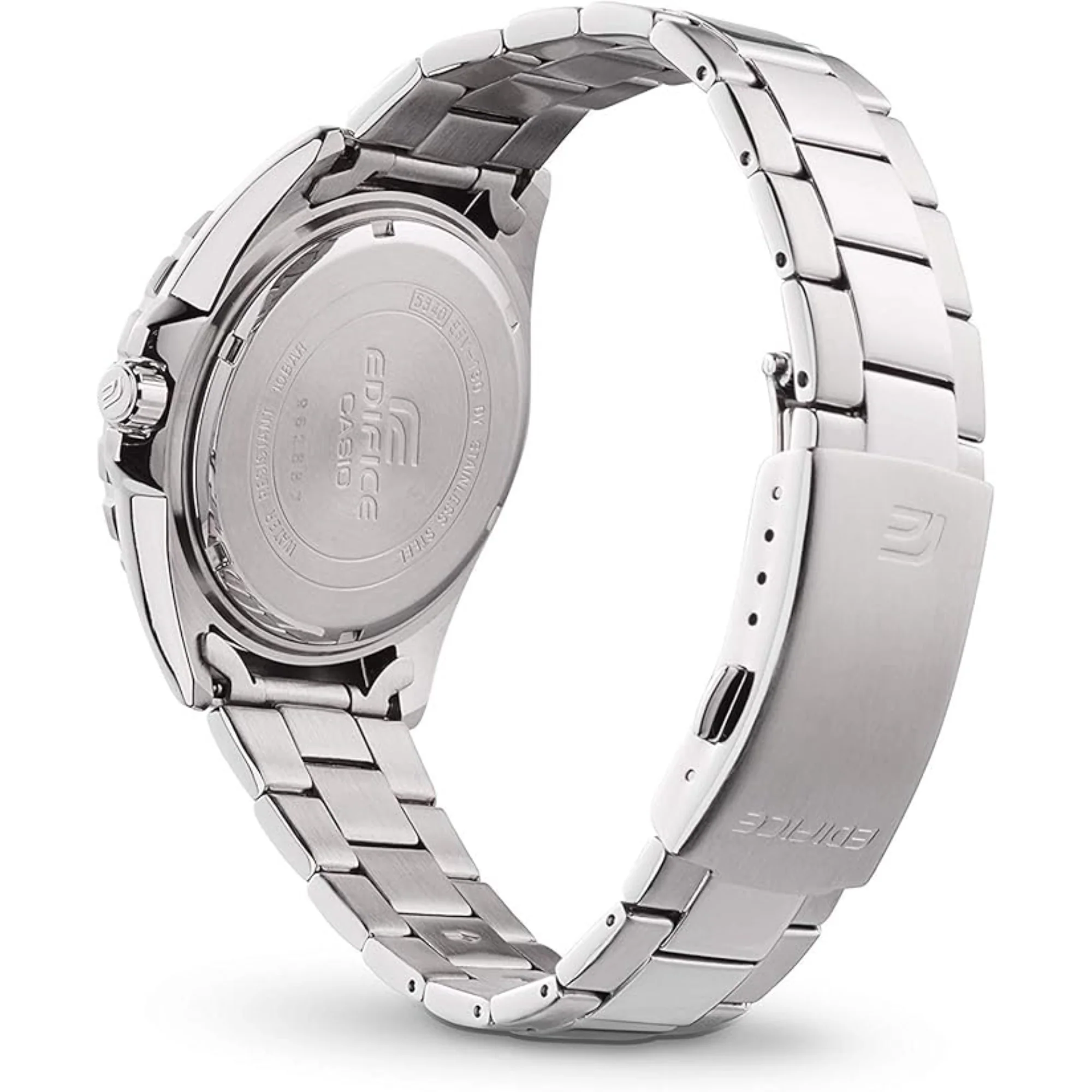 Casio Edifice Quartz Orange Dial Steel Strap Watch FV-100D-9AVUEF - Image 4