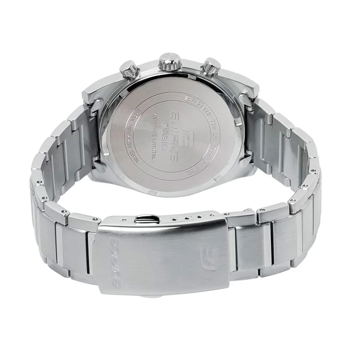 Casio Edifice Classic Chronograph Blue Dial Steel Strap Men's Watch EFB-730D-2BVUEF - Image 3