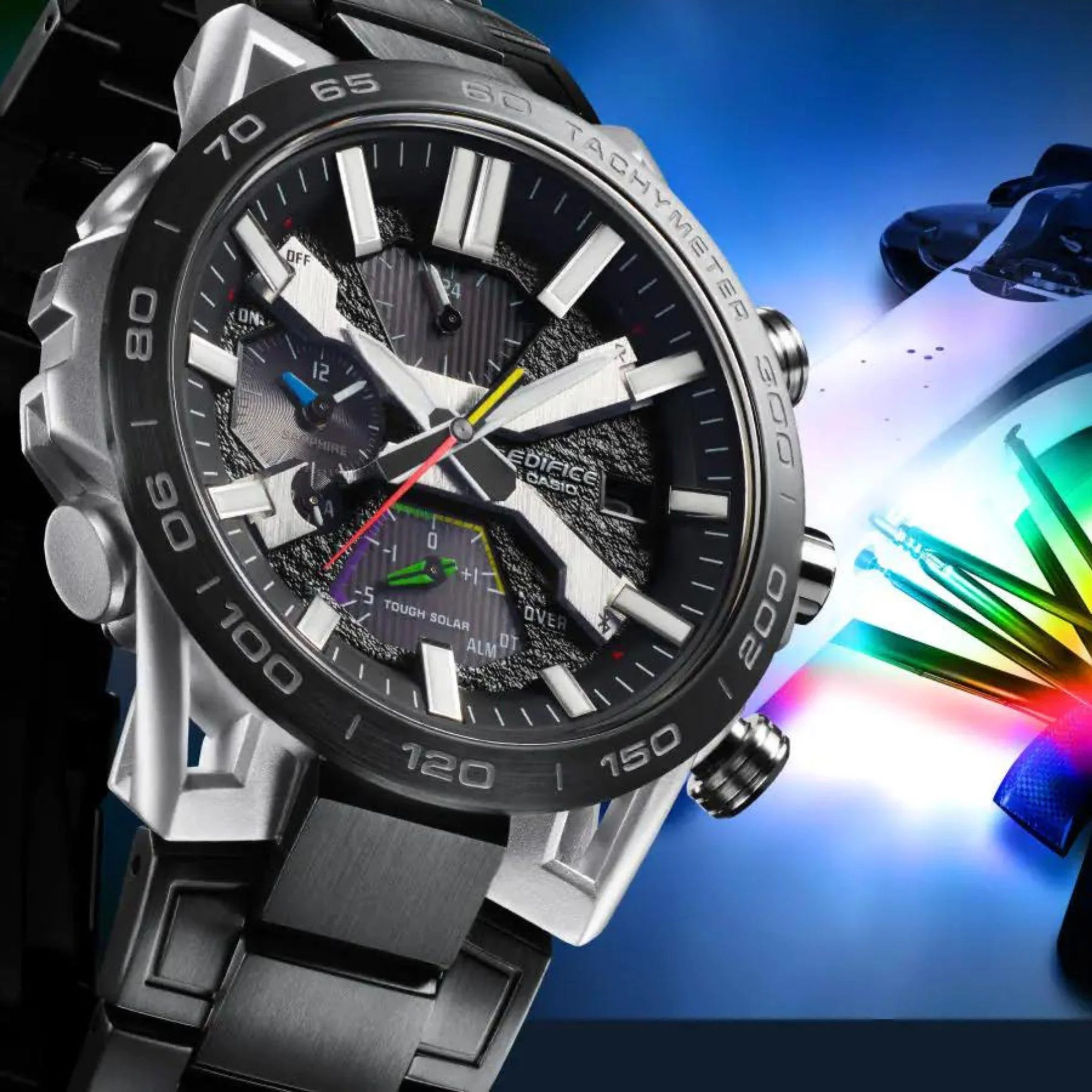 Casio Edifice Sospensione Solar Bluetooth Chronograph Grey Dial Men's Watch EQB-2000DC-1AER - Image 11