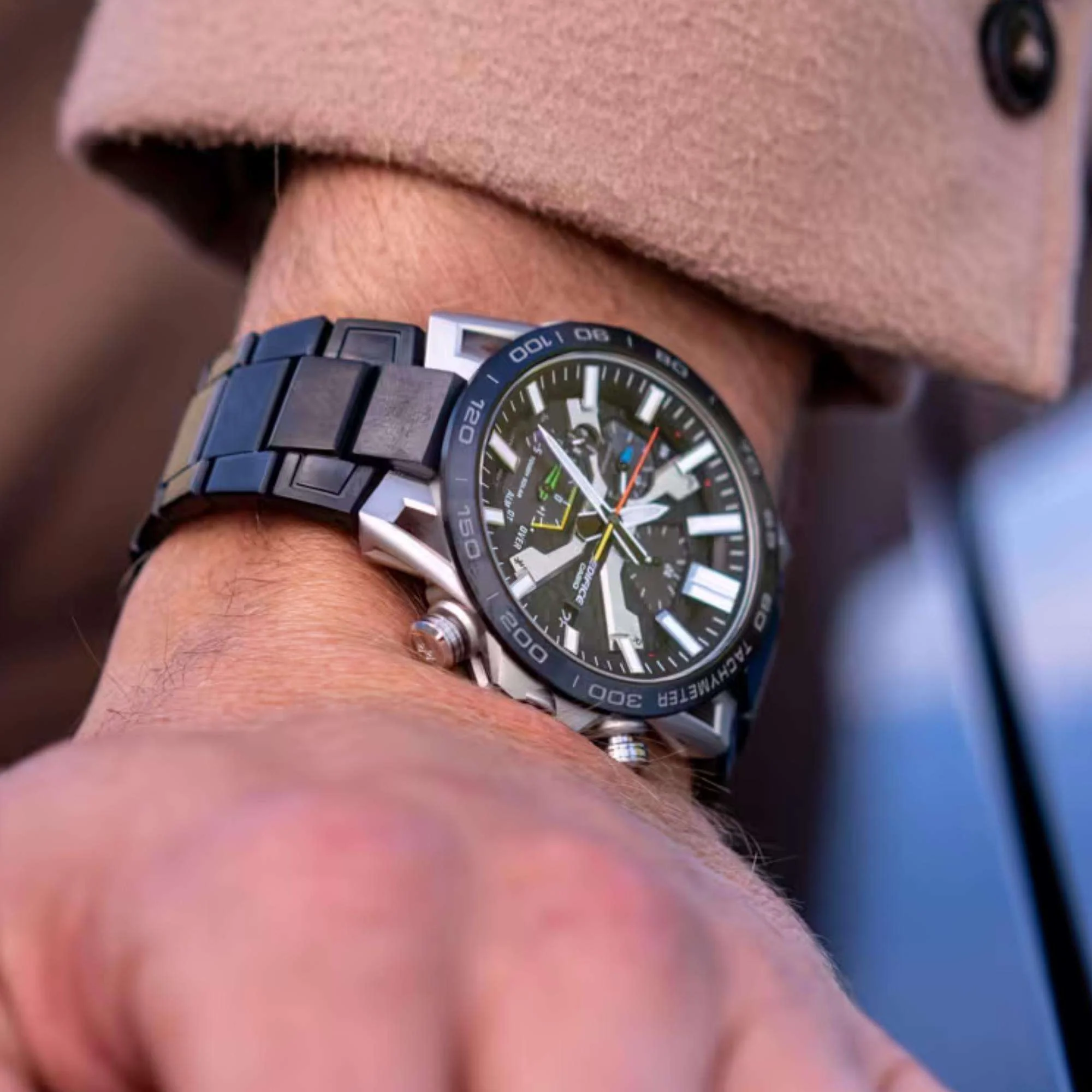 Casio Edifice Sospensione Solar Bluetooth Chronograph Grey Dial Men's Watch EQB-2000DC-1AER - Image 6
