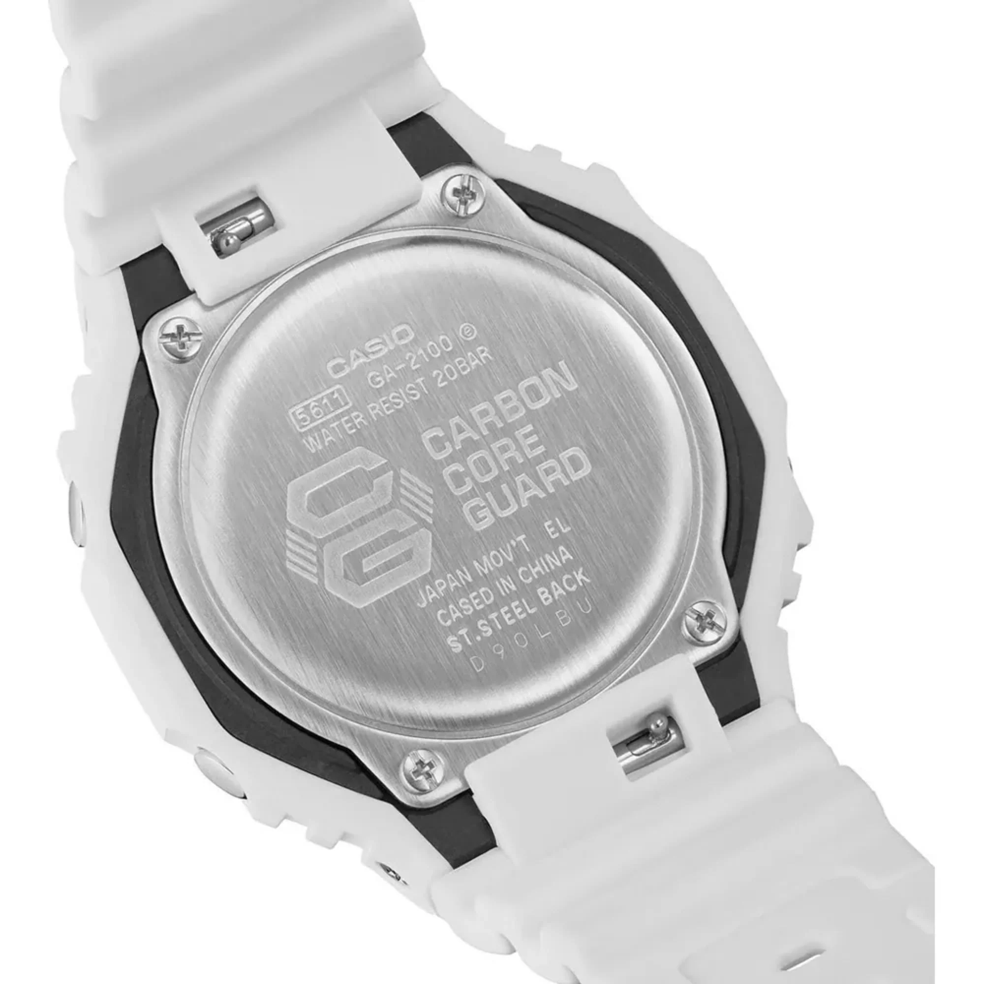 Casio G-Shock 2100 Series Analog-Digital White Dial Resin Strap Unisex Watch GA-2100-7A7ER - Image 10