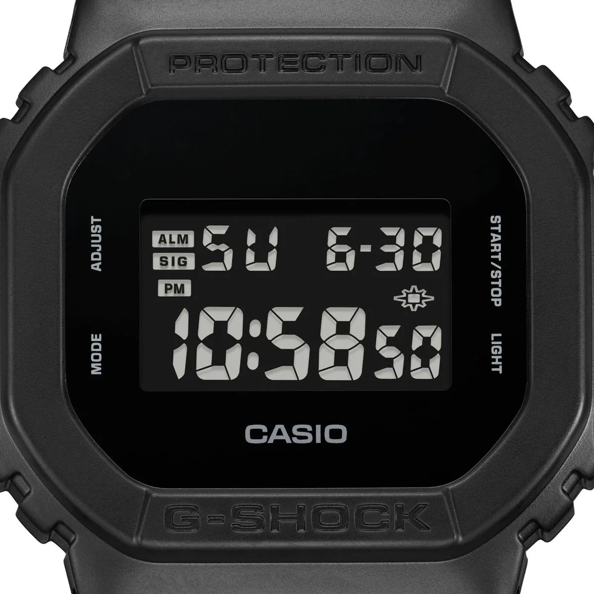 Casio G-Shock 5600 Series Black Digital Resin Strap Men's Watch DW-5600UBB-1ER - Image 4
