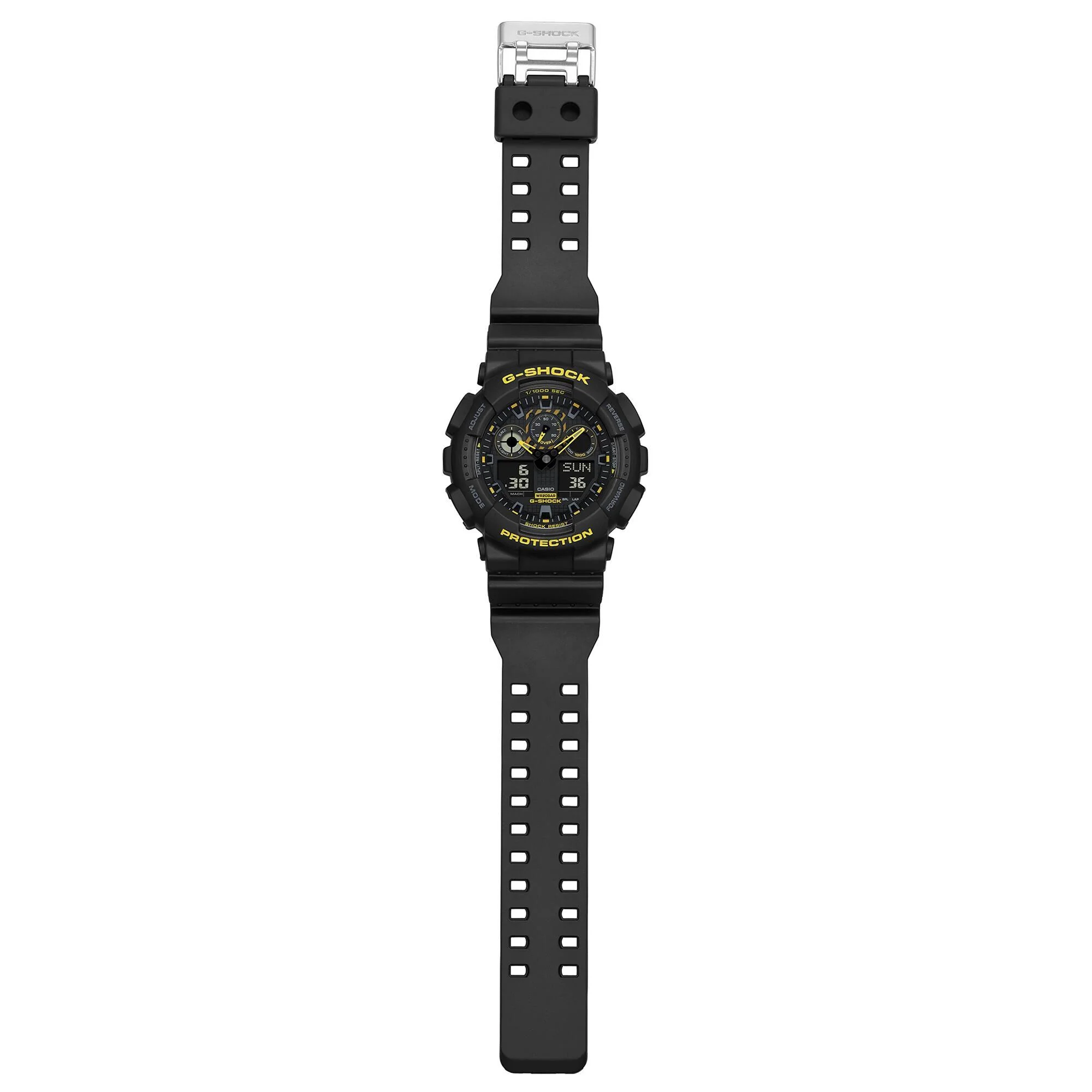 Casio G-Shock 'CAUTION YELLOW' Digital Black Resin Strap Men's Watch GA-100CY-1AER - Image 16