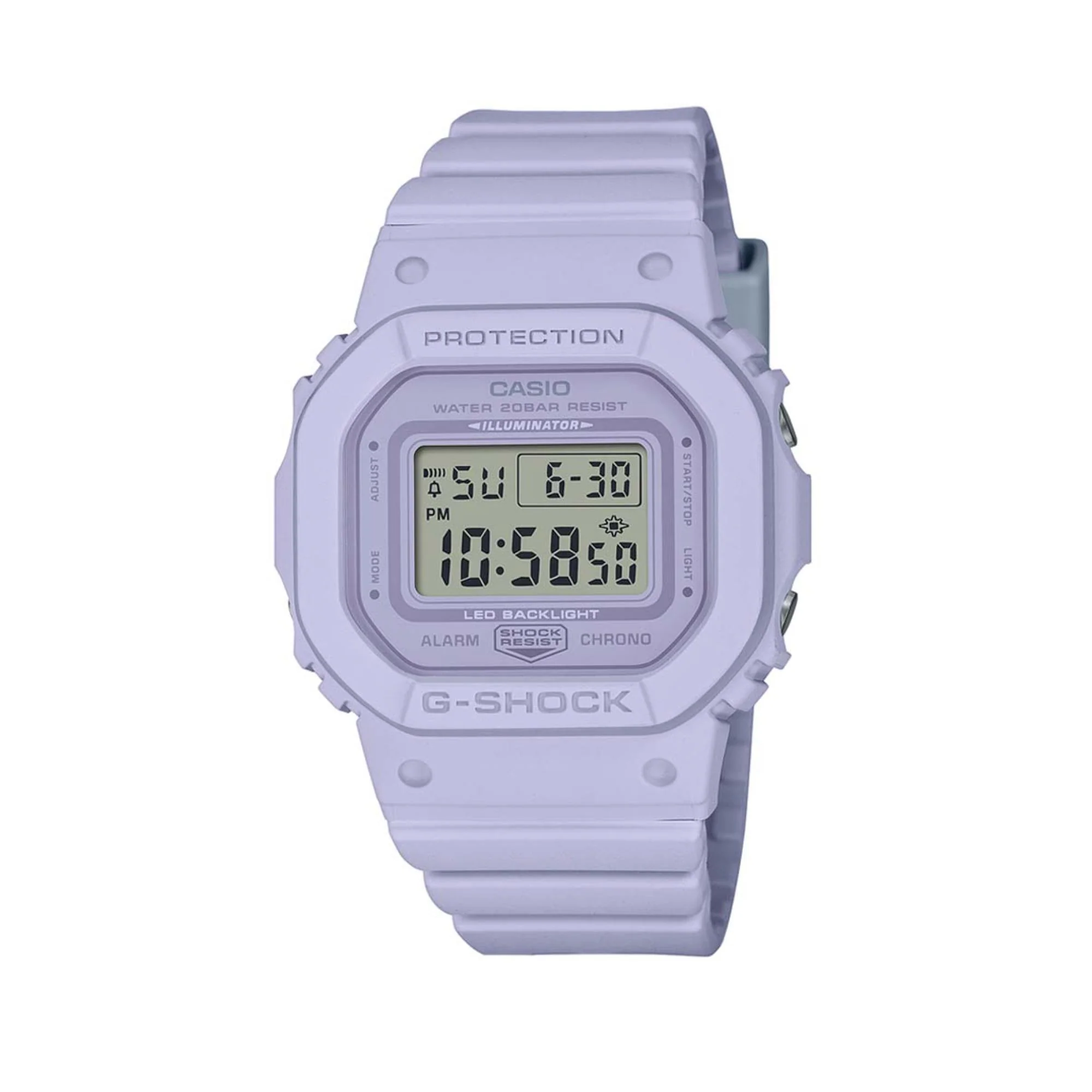 Casio G-Shock Digital Lilac Dial Resin Strap Unisex Watch GMD-S5600BA-6ER - Image 5