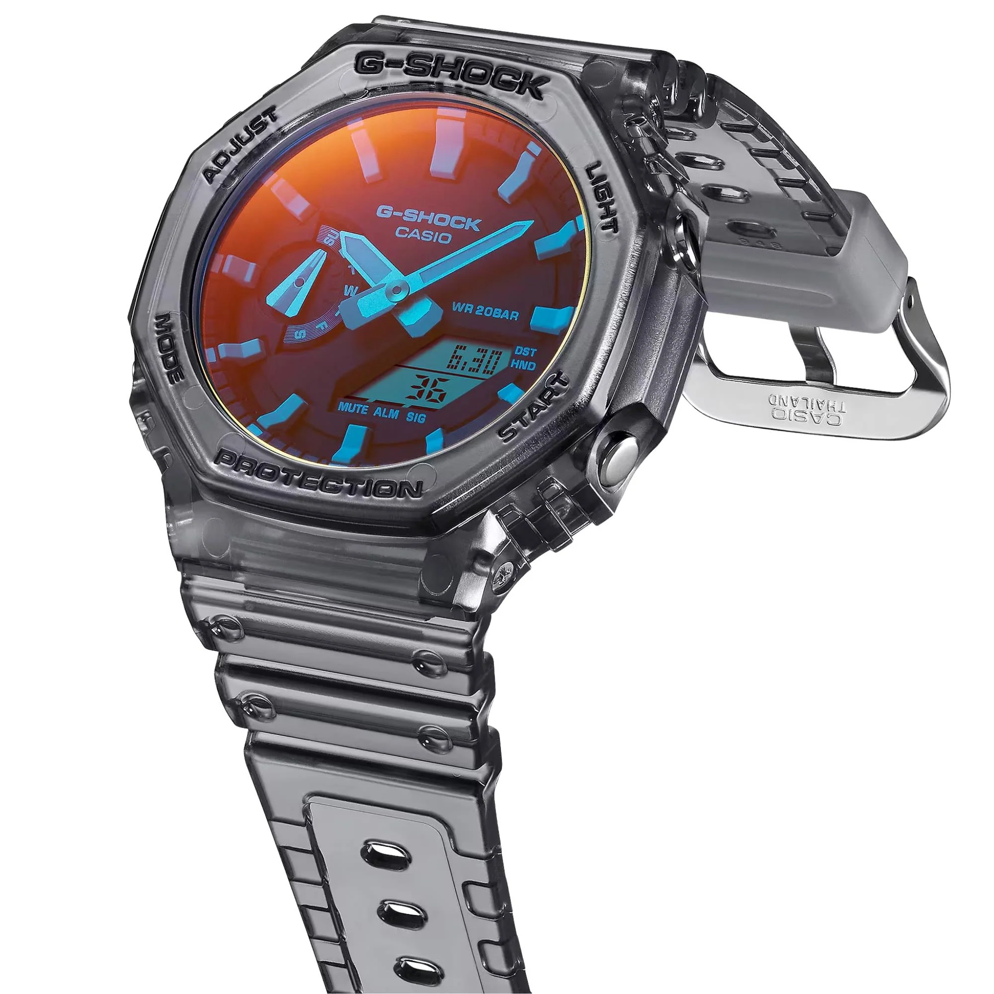 Casio G-Shock GA-2100 Series Quartz Black Dial Resin Strap Men's Watch GA-2100TLS-8AER - Image 5