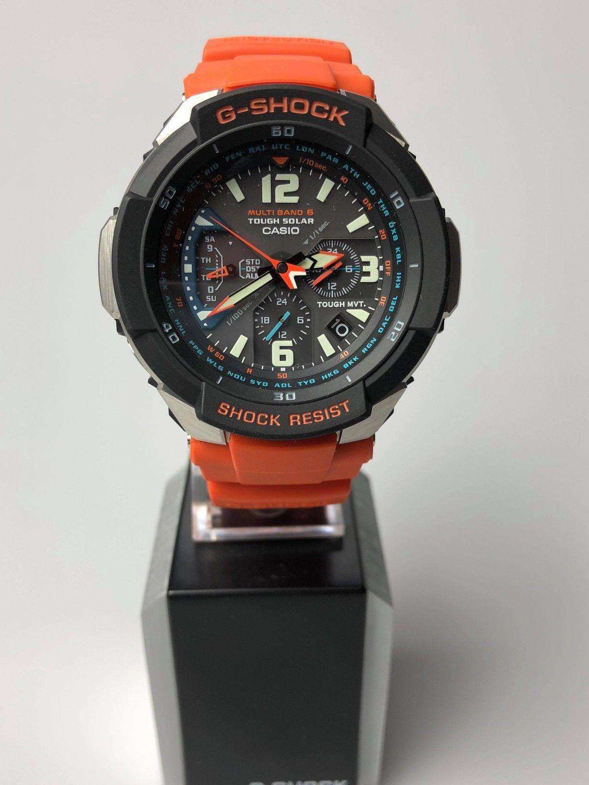 Casio G-Shock Master of G Gravitydefier Orange Strap Men’s Alarm Chronograph GW-3000M-4AER - Image 2