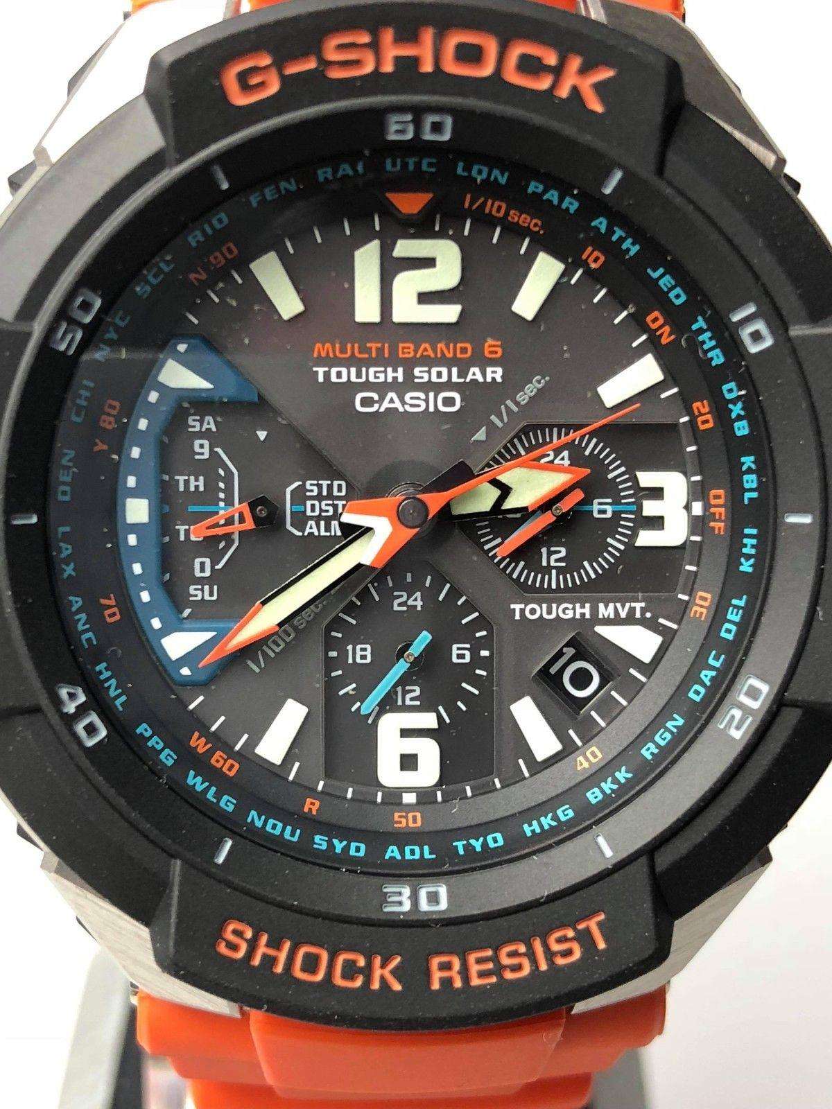 Casio G-Shock Master of G Gravitydefier Orange Strap Men’s Alarm Chronograph GW-3000M-4AER - Image 3