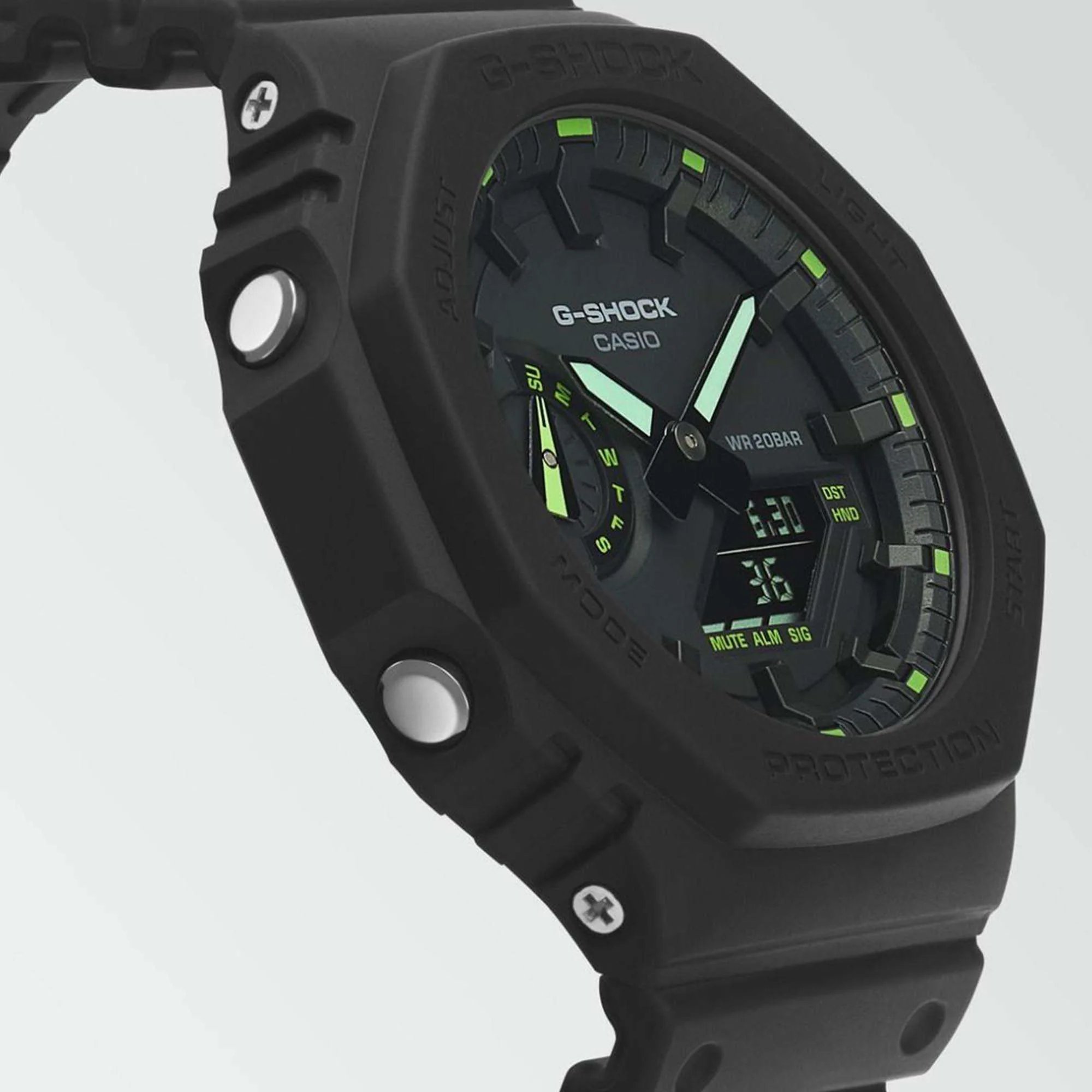 Casio G-Shock Octagon Quartz Black Dial Resin Strap Men's Watch GA-2100-1A3ER - Image 4