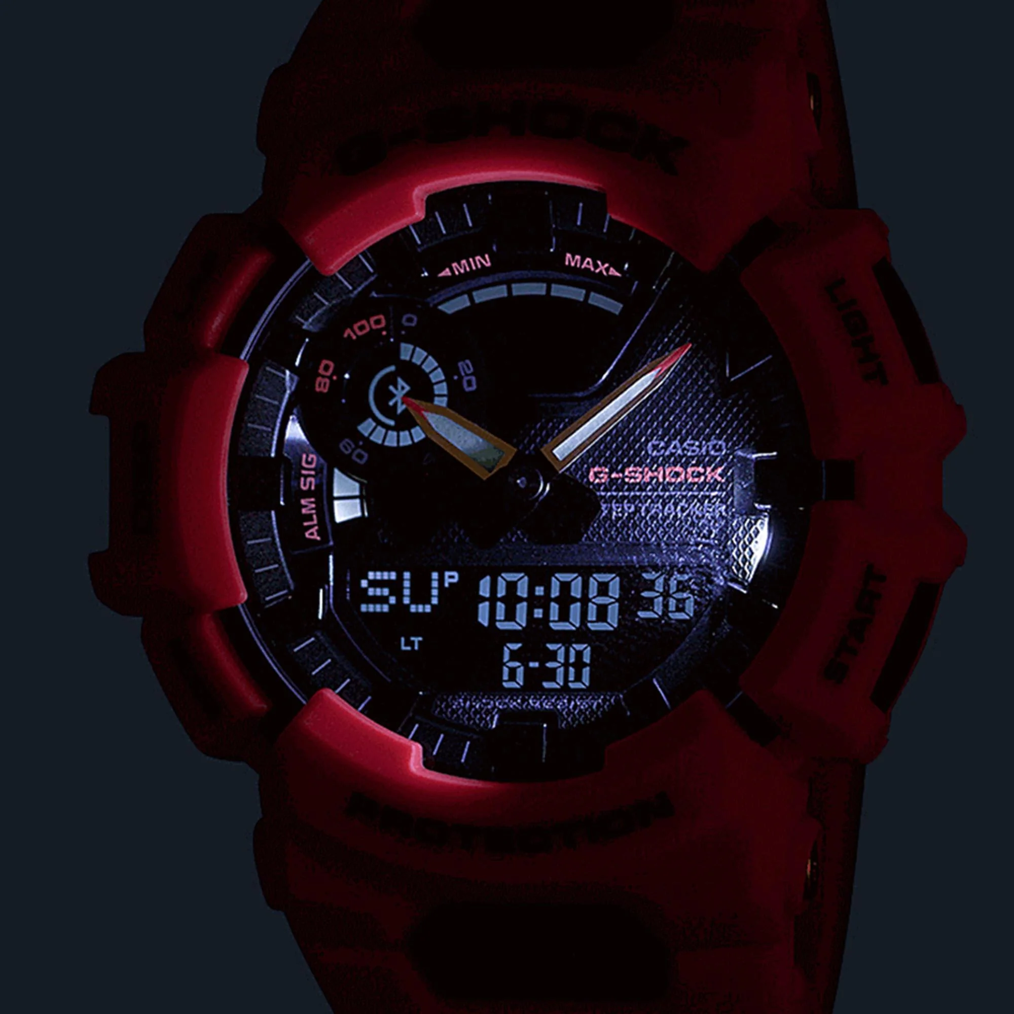 Casio G-Shock G-Squad Quartz Black Dial Red Resin Strap Menâs Watch GBA-900-4AER - Image 13