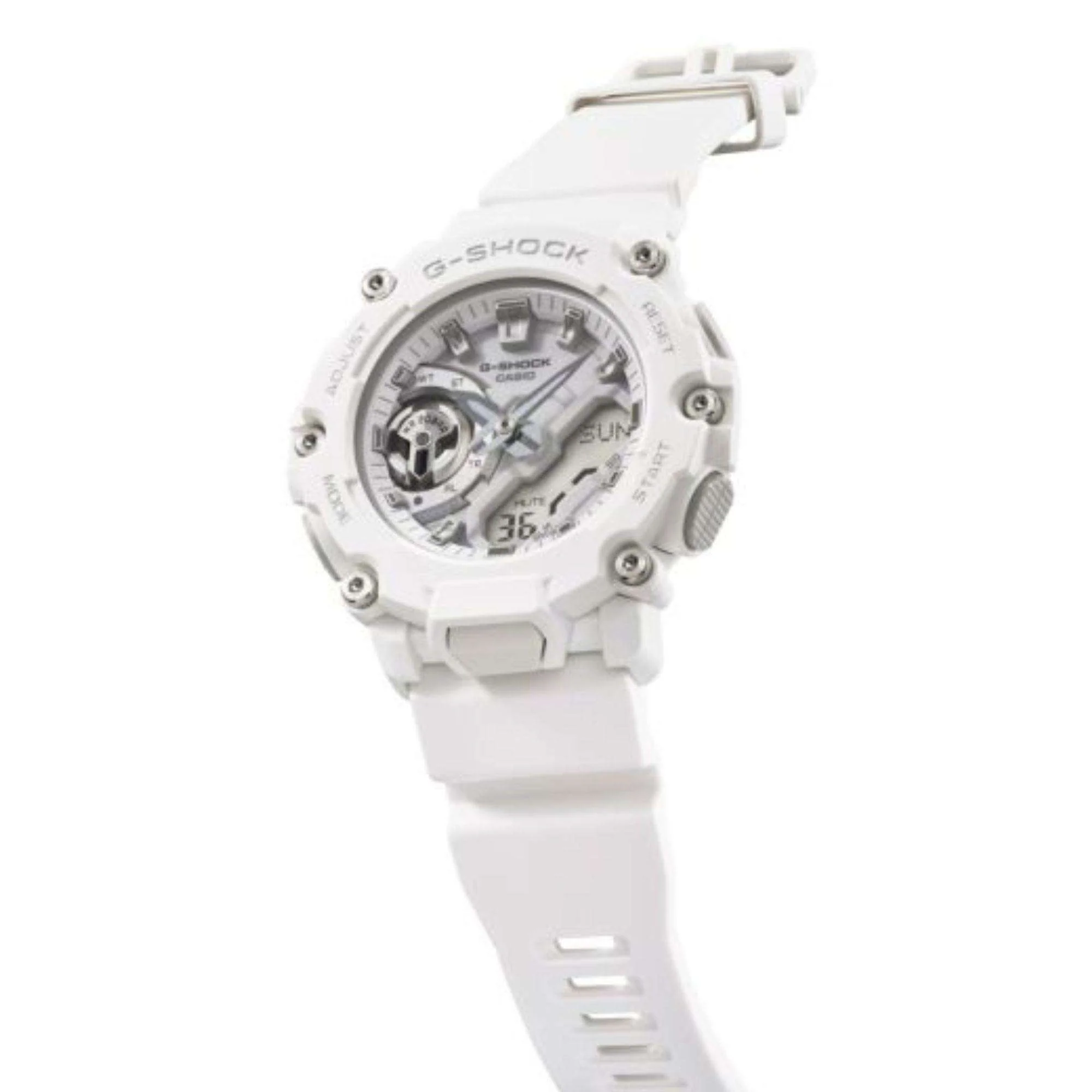 Casio G-Shock S2200 Monochrome Colour Series White Dial White Rubber Men's Watch GMA-S2200M-7AER - Image 3