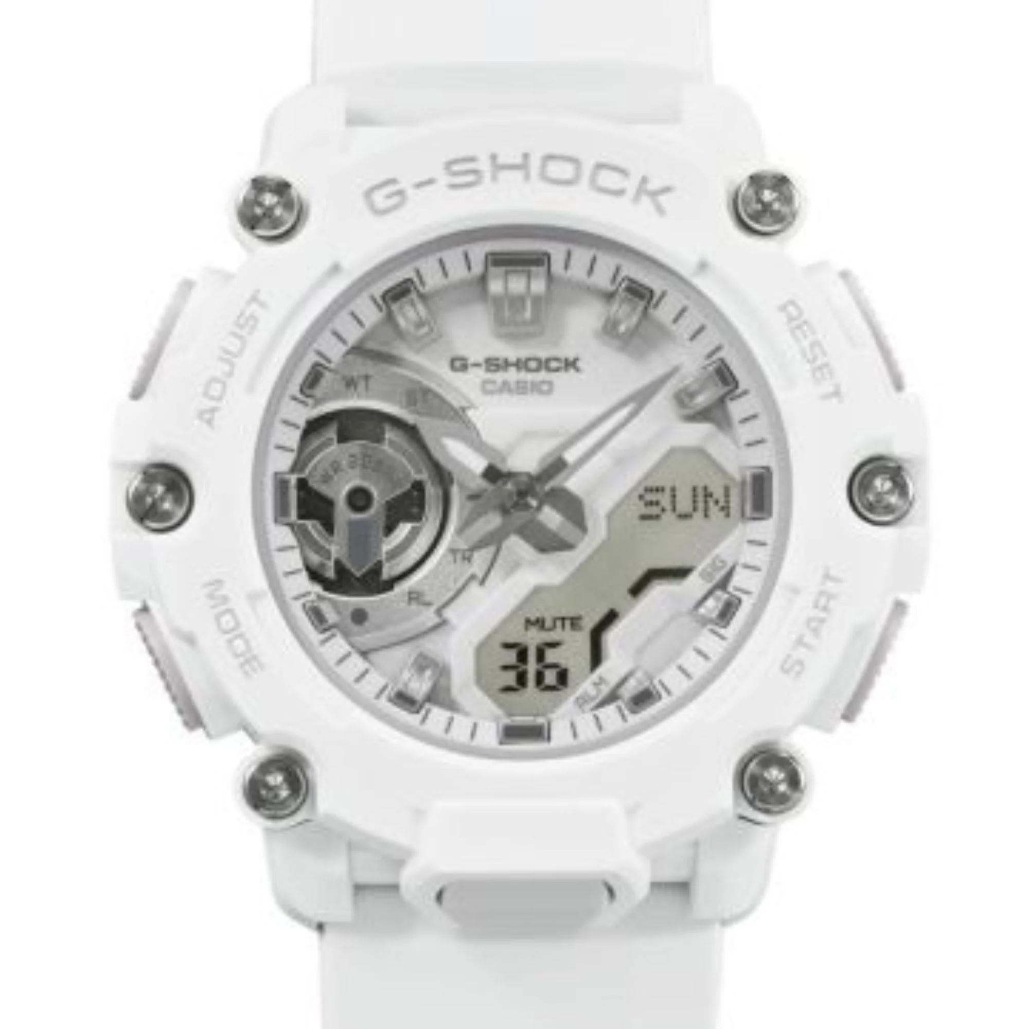 Casio G-Shock S2200 Monochrome Colour Series White Dial White Rubber Men's Watch GMA-S2200M-7AER - Image 6