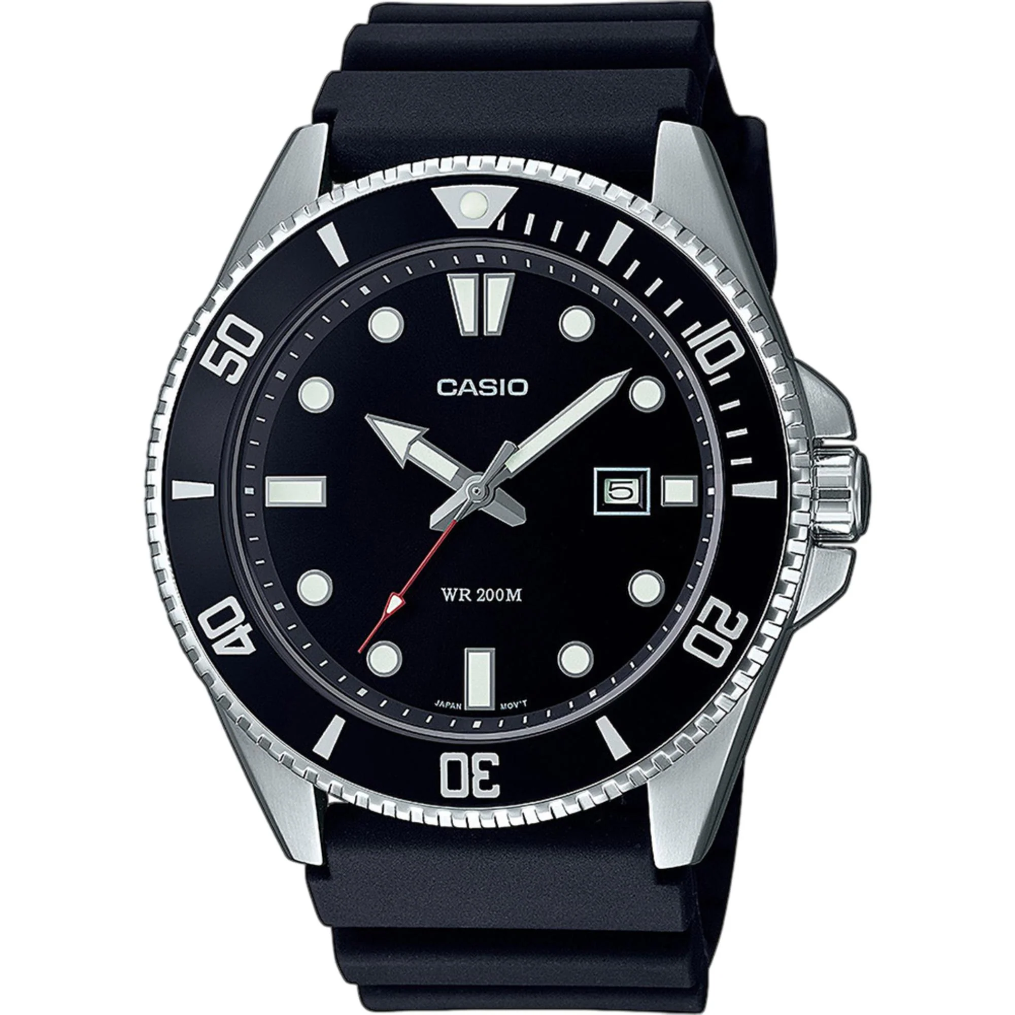 Casio Marlin Quartz Black Dial Resin Strap Men's Watch MDV-107-1A1VEF
