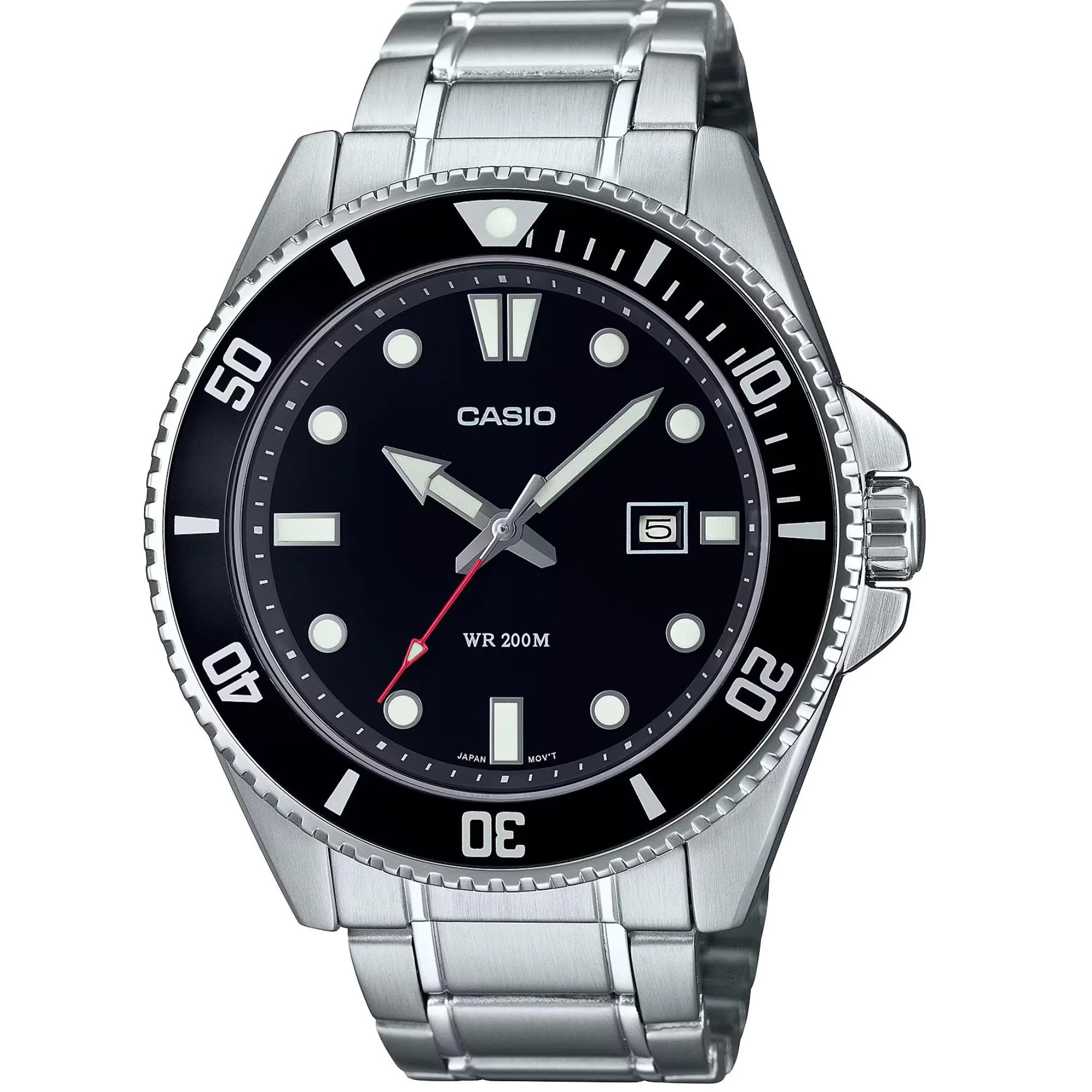 Casio Marlin Quartz Black Dial Steel Strap Men's Watch MDV-107D-1A1VEF