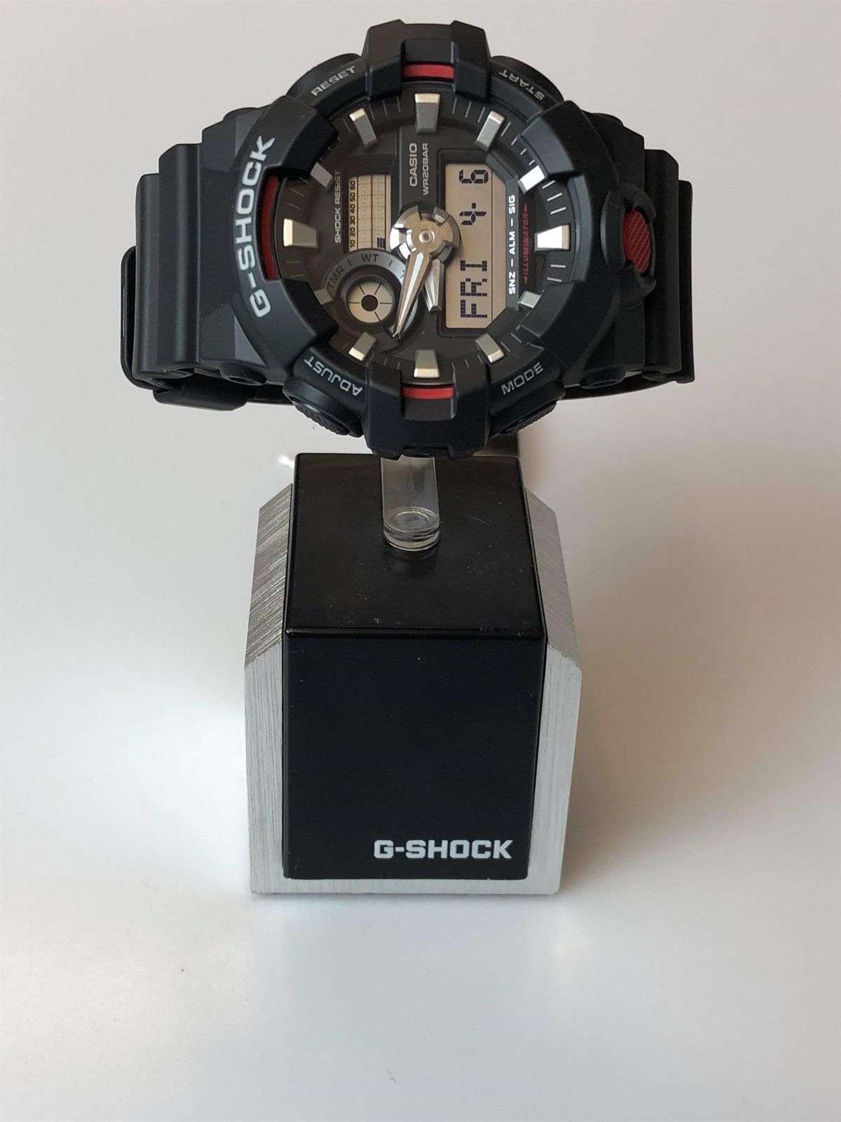 Casio G-Shock Black Red Men's Alarm Chronograph Watch GA-700-1AER - Image 5