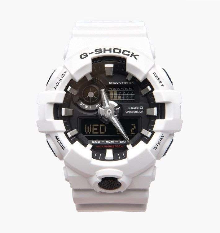 Casio G-Shock Black White Men's Alarm Chronograph GA-700-7AER - Image 2