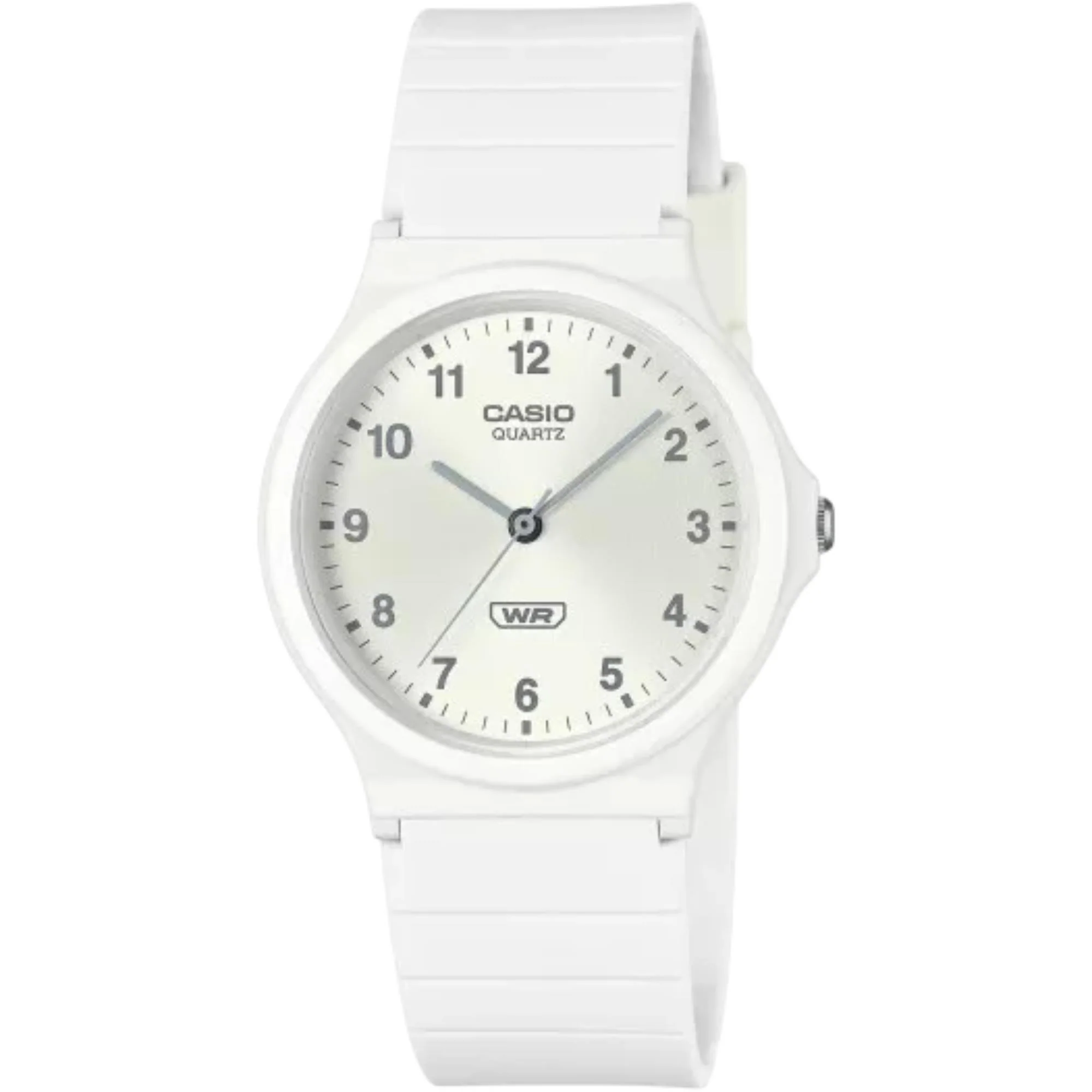 Casio POP Timeless Collection White Dial Resin Strap Unisex Watch MQ-24B-7BEF