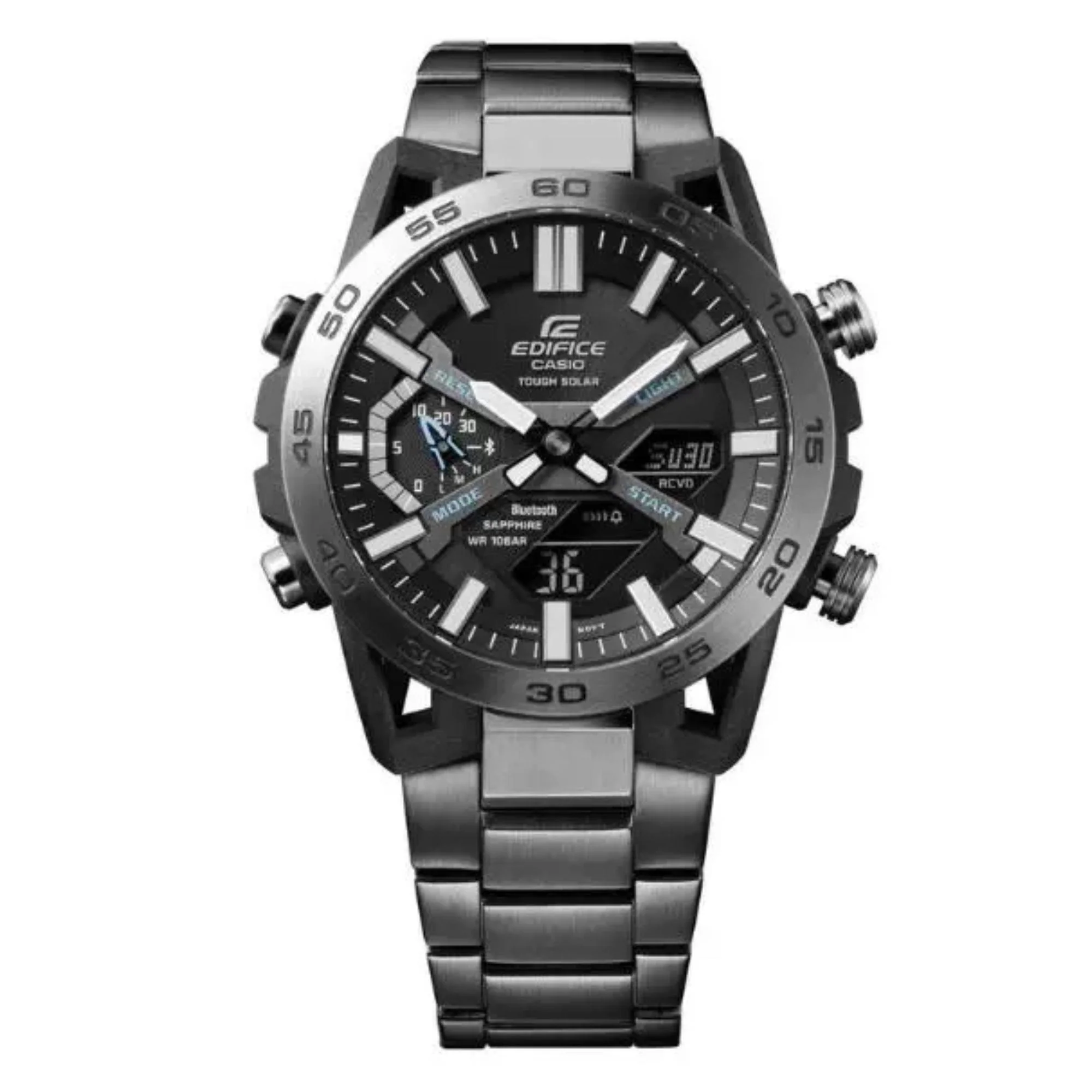 Casio Edifice Sospensione Bluetooth Tough Solar Chronograph Black Bracelet Men's Watch ECB-2000DC-1AEF - Image 3