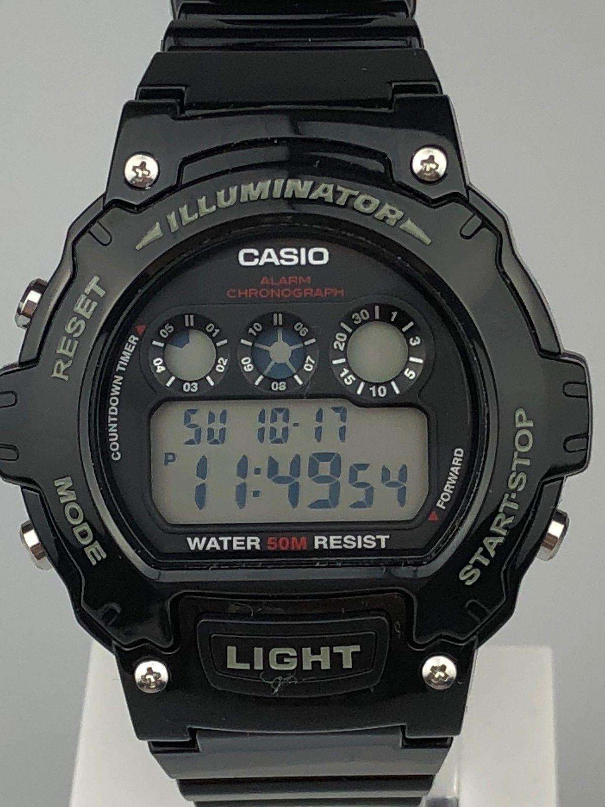 Casio Sport Alarm Chronograph Men's Watch W-214HC-1AVEF - Image 2