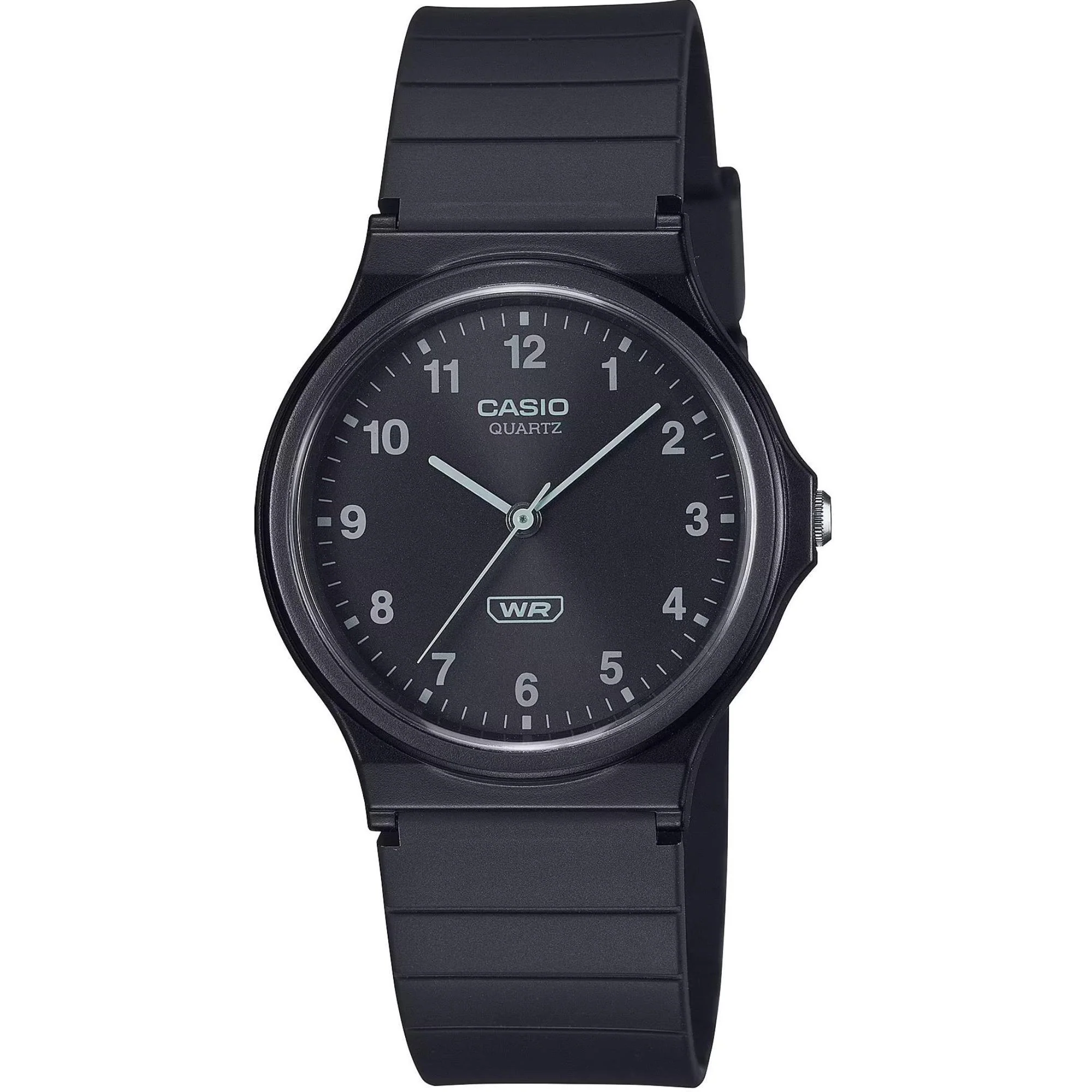Casio Timeless Classic Analog Black Dial Resin Strap Unisex Watch MQ-24B-1BEF