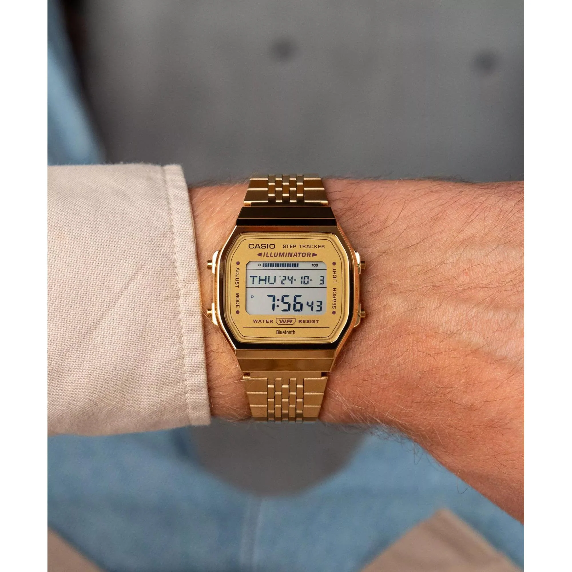 Casio Vintage Digital Steel Strap Unisex Watch ABL-100WEG-9AEF - Image 5