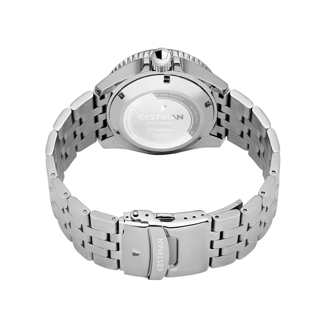 Cestrian Dive Series V2 Automatic Black Dial Steel Strap Men's Watch CD111B0772 - Image 8
