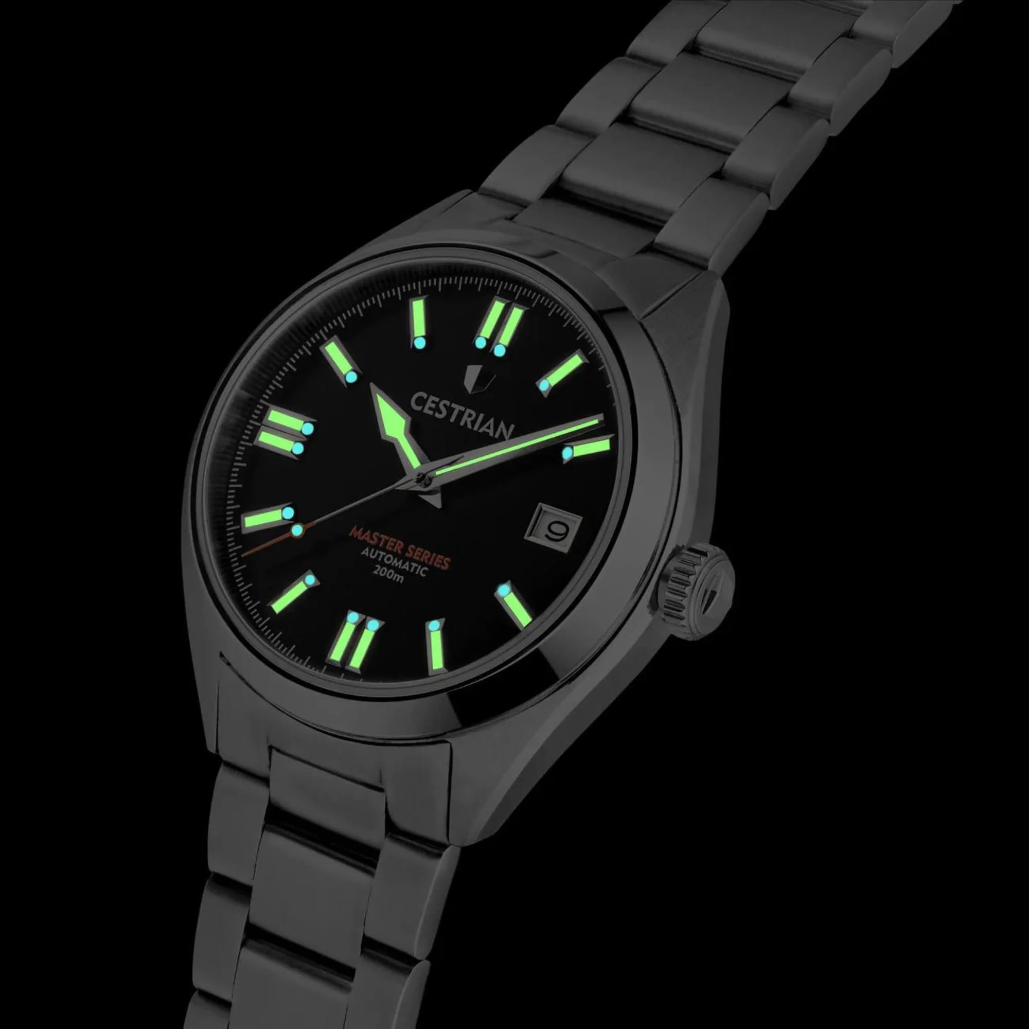 Cestrian Master Series V2 Black Dial Steel Bracelet Automatic Men's Watch CM111B0660 - Image 3