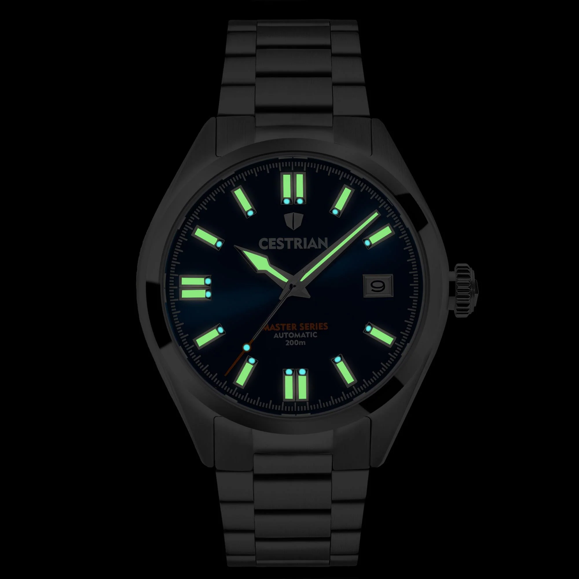 Cestrian Master Series V2 Blue Dial Steel Bracelet Automatic Men's Watch CM211B0660 - Image 4