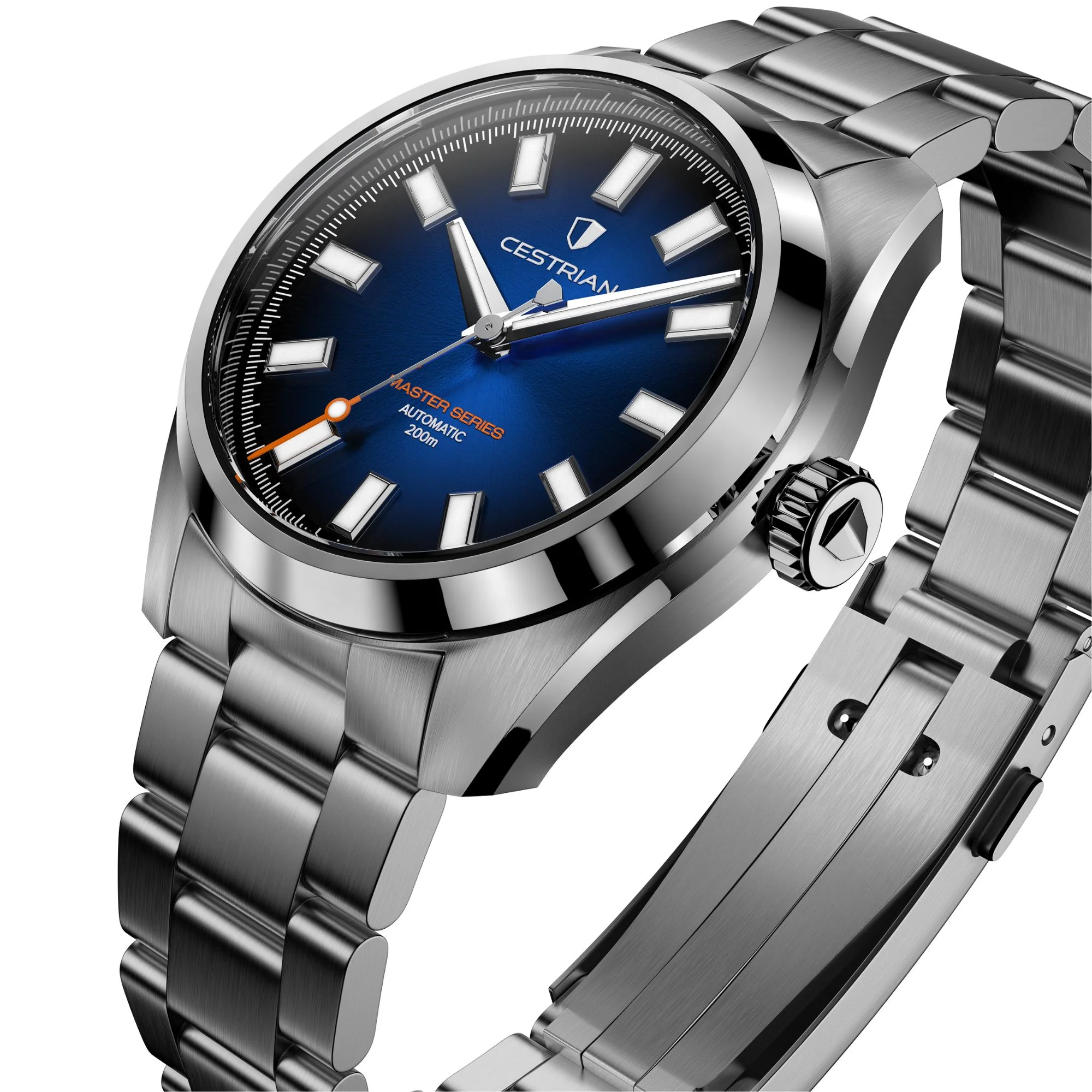 Cestrian Master Series V3 Blue Dial Steel Bracelet Automatic Men's Watch CM-BB001 - Image 5