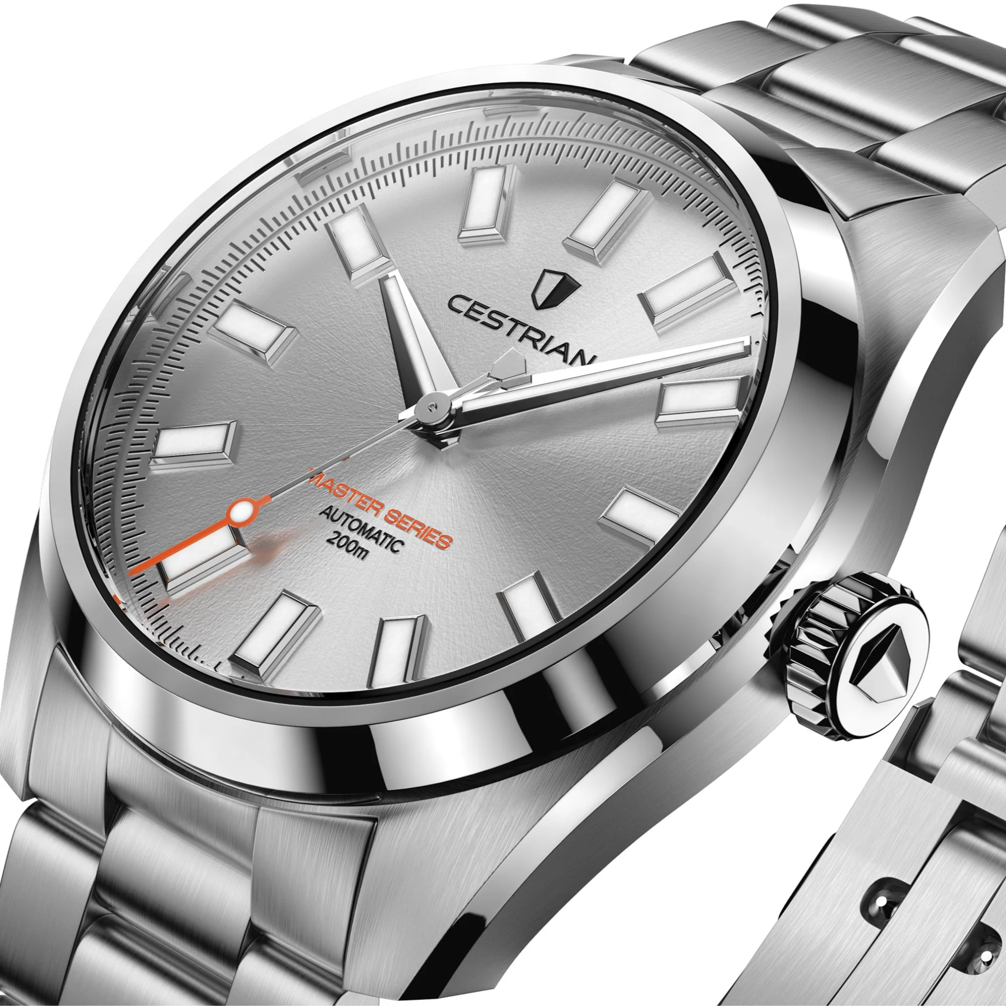 Cestrian Master Series V3 Silver Dial Steel Bracelet Automatic Men's Watch CM-SL001 - Image 7