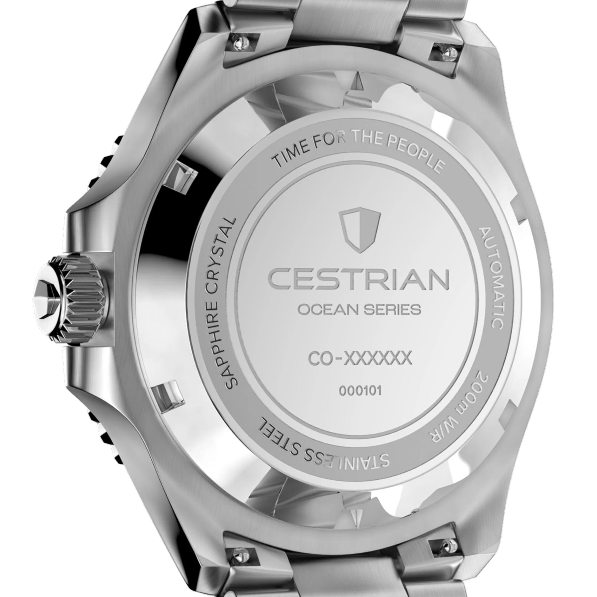 Cestrian Ocean Series Blue Fumé Dial Steel Bracelet Automatic GMT Men's Watch CO-BBS001 - Image 6