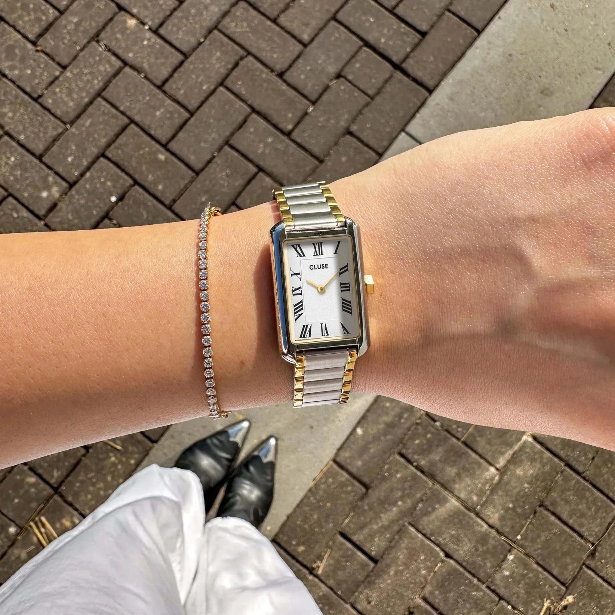 CLUSE Belisenna Quartz White Dial Steel Strap Women's Watch CW15003 - Image 9