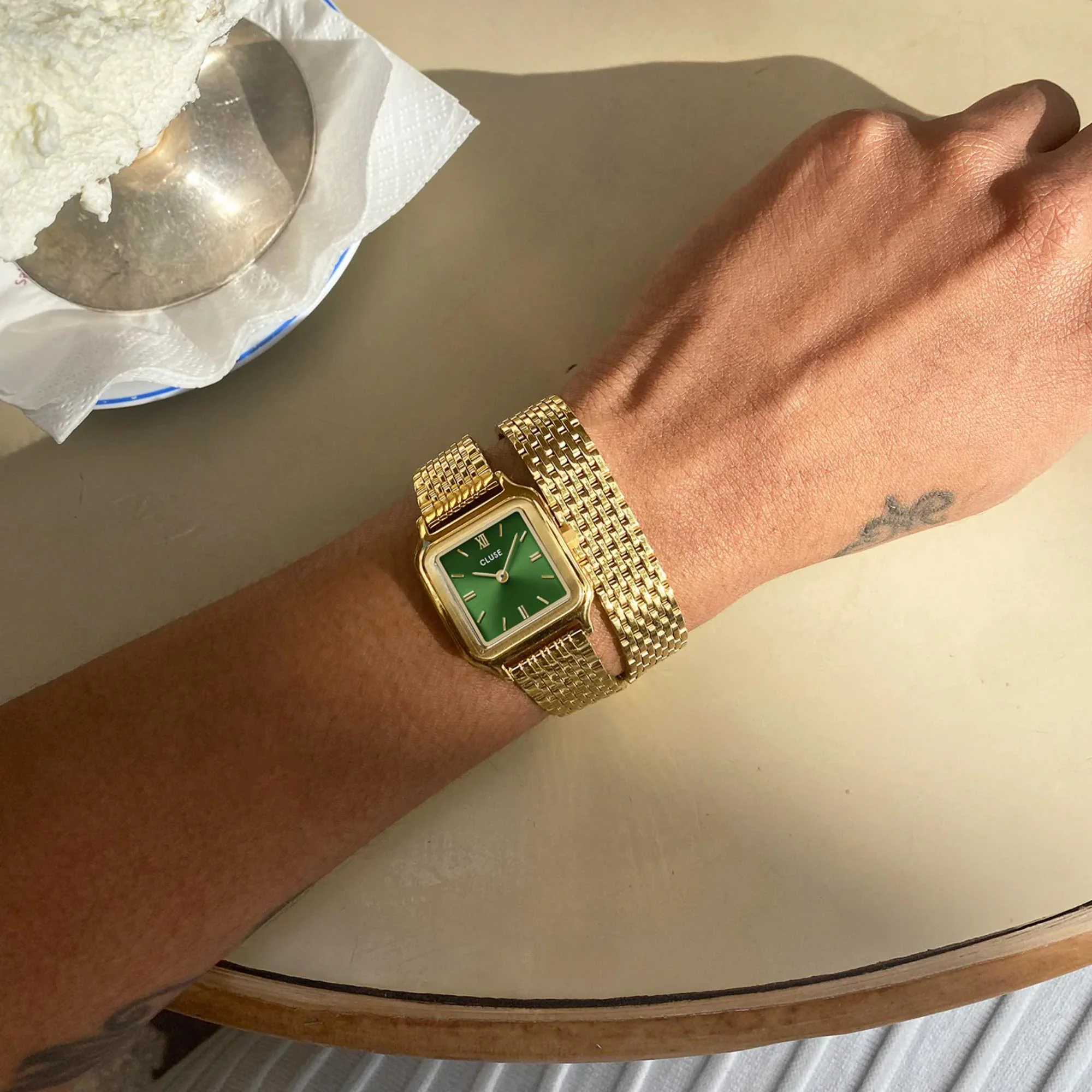 CLUSE Gracieuse Petite Quartz Green Dial Steel Strap Women's Watch CW11811 - Image 4