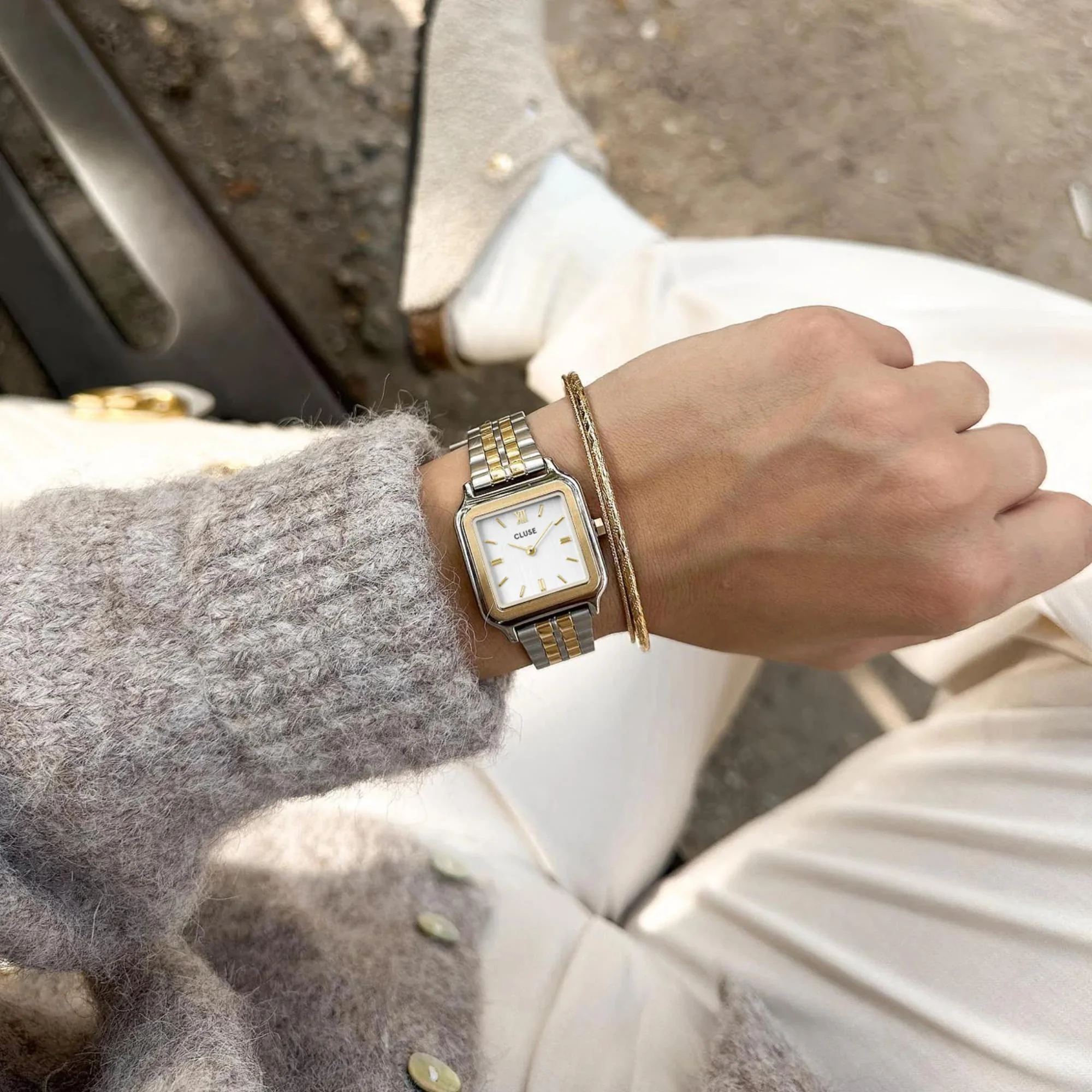 CLUSE Gracieuse Petite Quartz White Dial Steel Strap Women's Watch CW11801 - Image 5