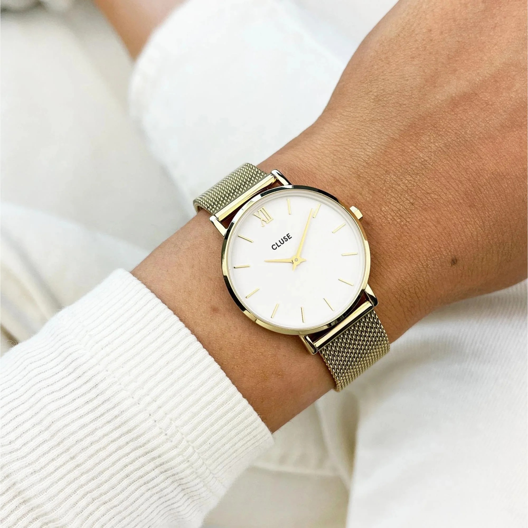 CLUSE Minuit Quartz White Dial Steel Strap Women's Watch CW0101203007 - Image 5