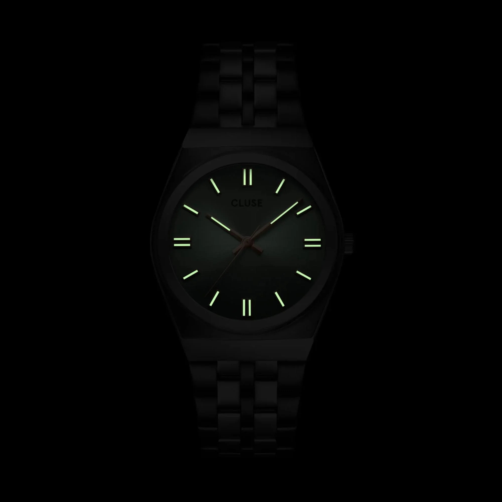 CLUSE Retro 70's Quartz Green Dial Steel Strap Women's Watch CW35103 - Image 5