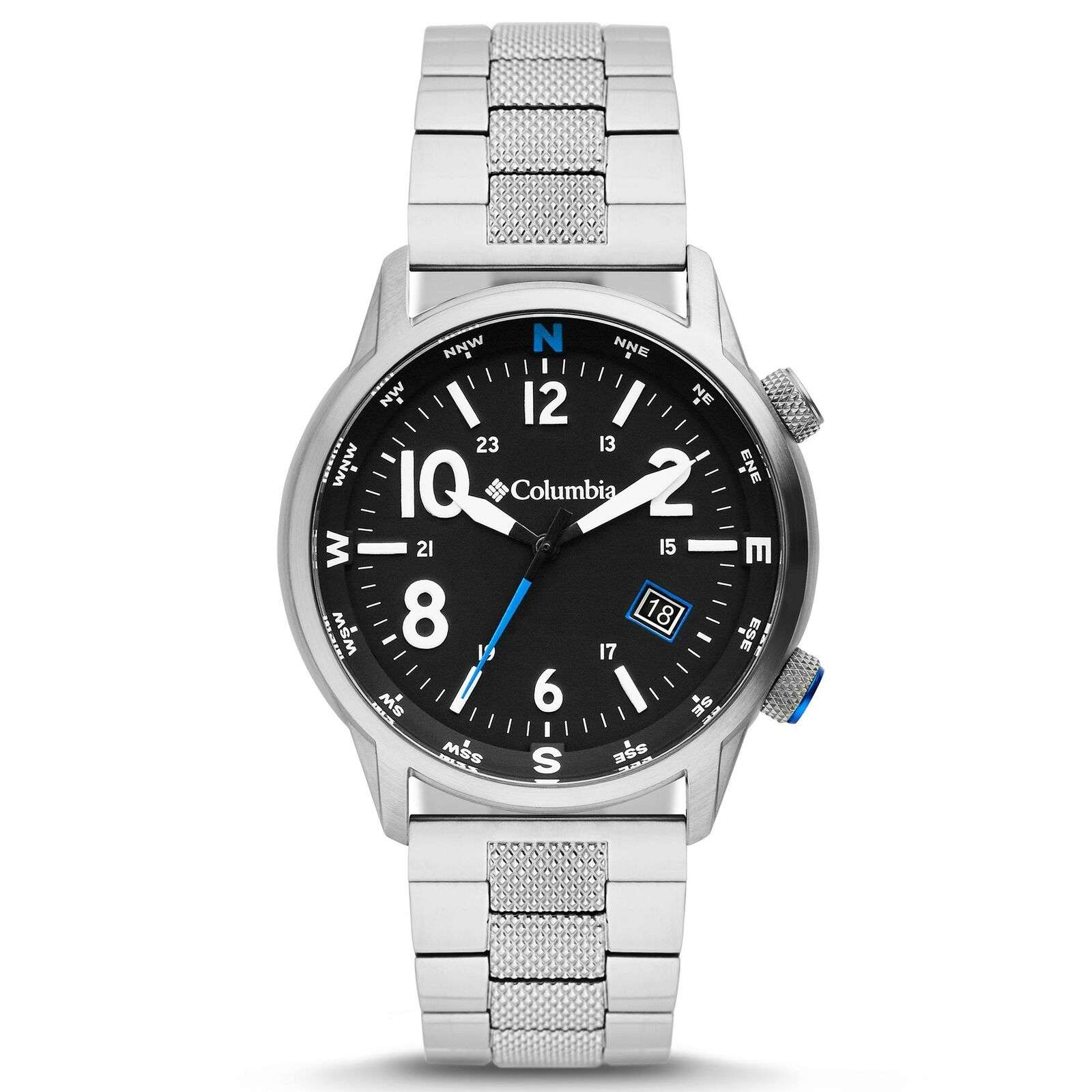 Columbia Outbacker Quartz Black Dial Silver Stainless Steel Bracelet Men's Watch CSC01-005 - Image 19