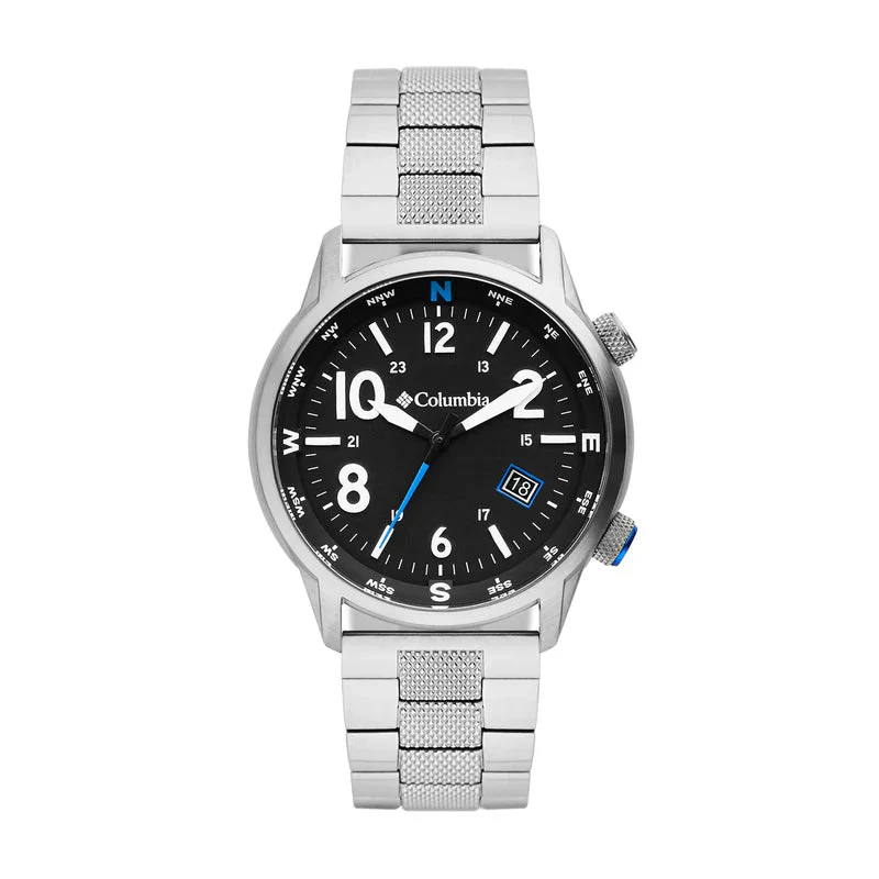 Columbia Outbacker Quartz Black Dial Silver Stainless Steel Bracelet Men's Watch CSC01-005 - Image 28