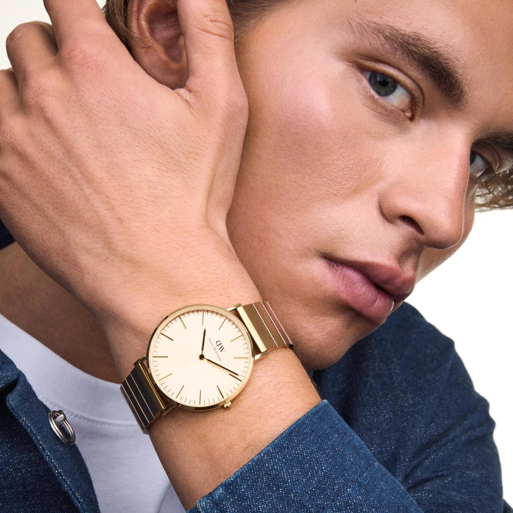 Daniel Wellington Classic Quartz Gold Dial Steel Strap Men's Watch DW00100779 - Image 2
