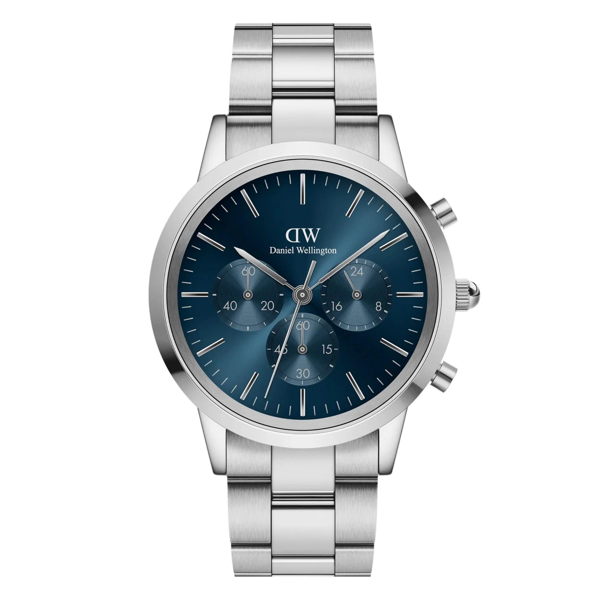 Daniel Wellington Iconic Chronograph Blue Dial Stainless Steel Strap Men’s Watch DW00100644 - Image 6