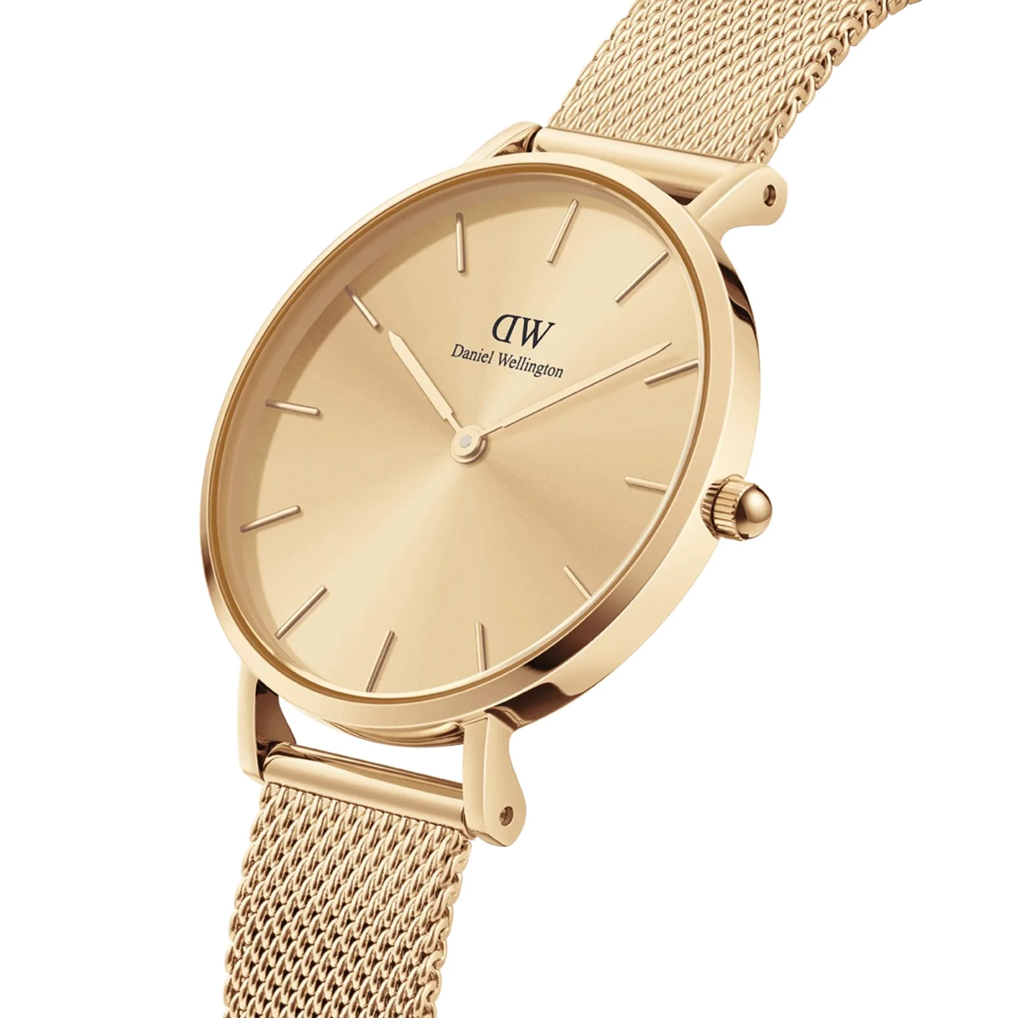 Daniel Wellington Petite Gold Dial Stainless Steel Strap Women's Watch DW00100473 - Image 7