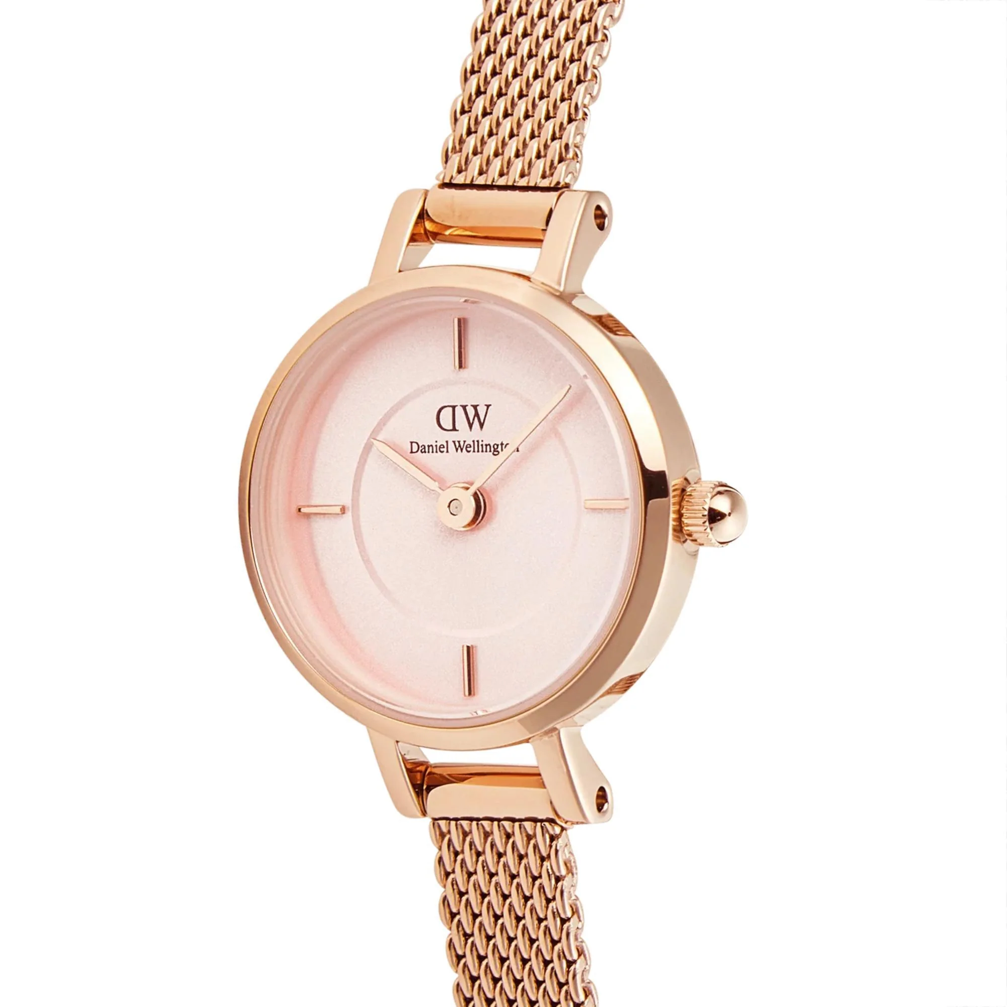Daniel Wellington Petite Mini Melrose Pink Dial Stainless Steel Strap Women’s Watch DW00100743 - Image 3