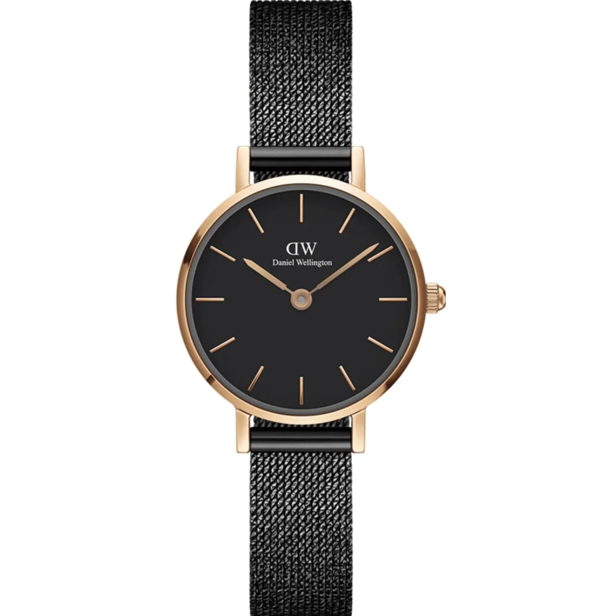 Daniel Wellington Petite Pressed Ashfield Quartz Black Dial Steel Strap Women's Watch DW00100441 - Image 7