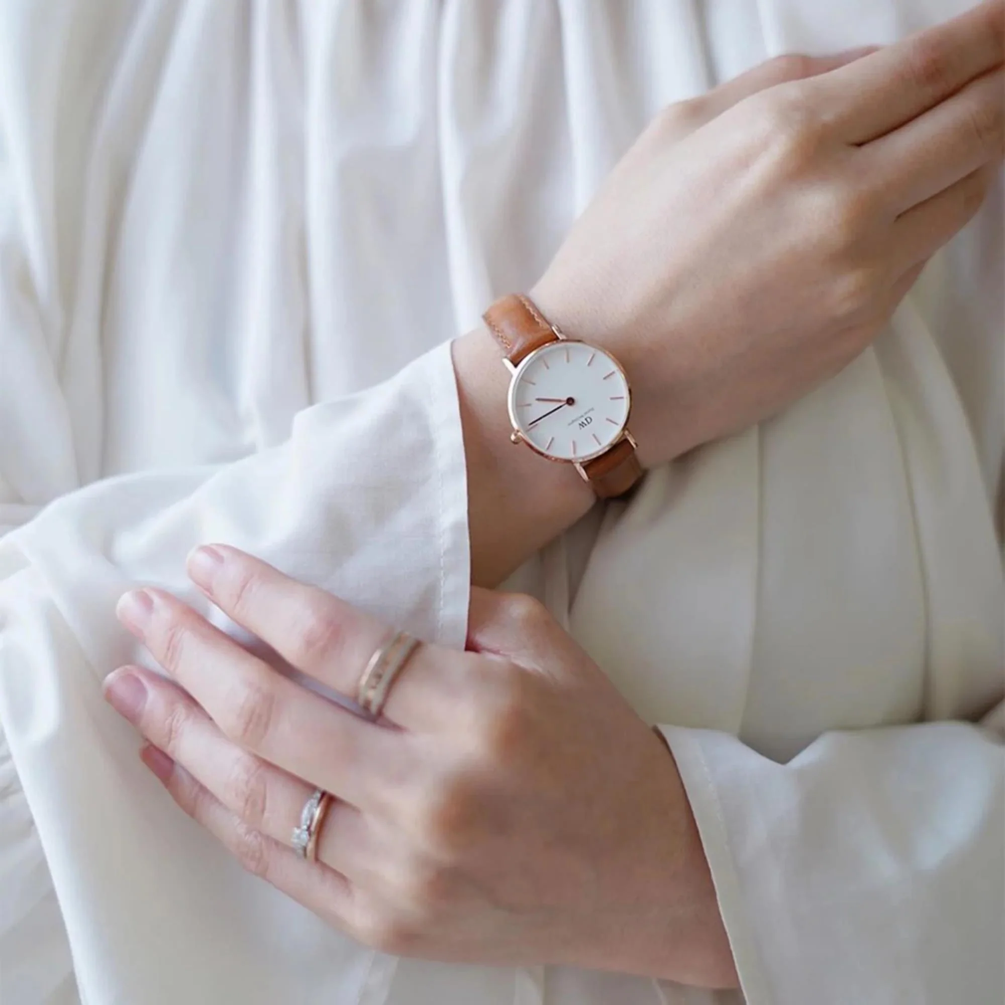 Daniel Wellington Petite White Dial Stainless Steel Strap Women's Watch DW00100228 - Image 10