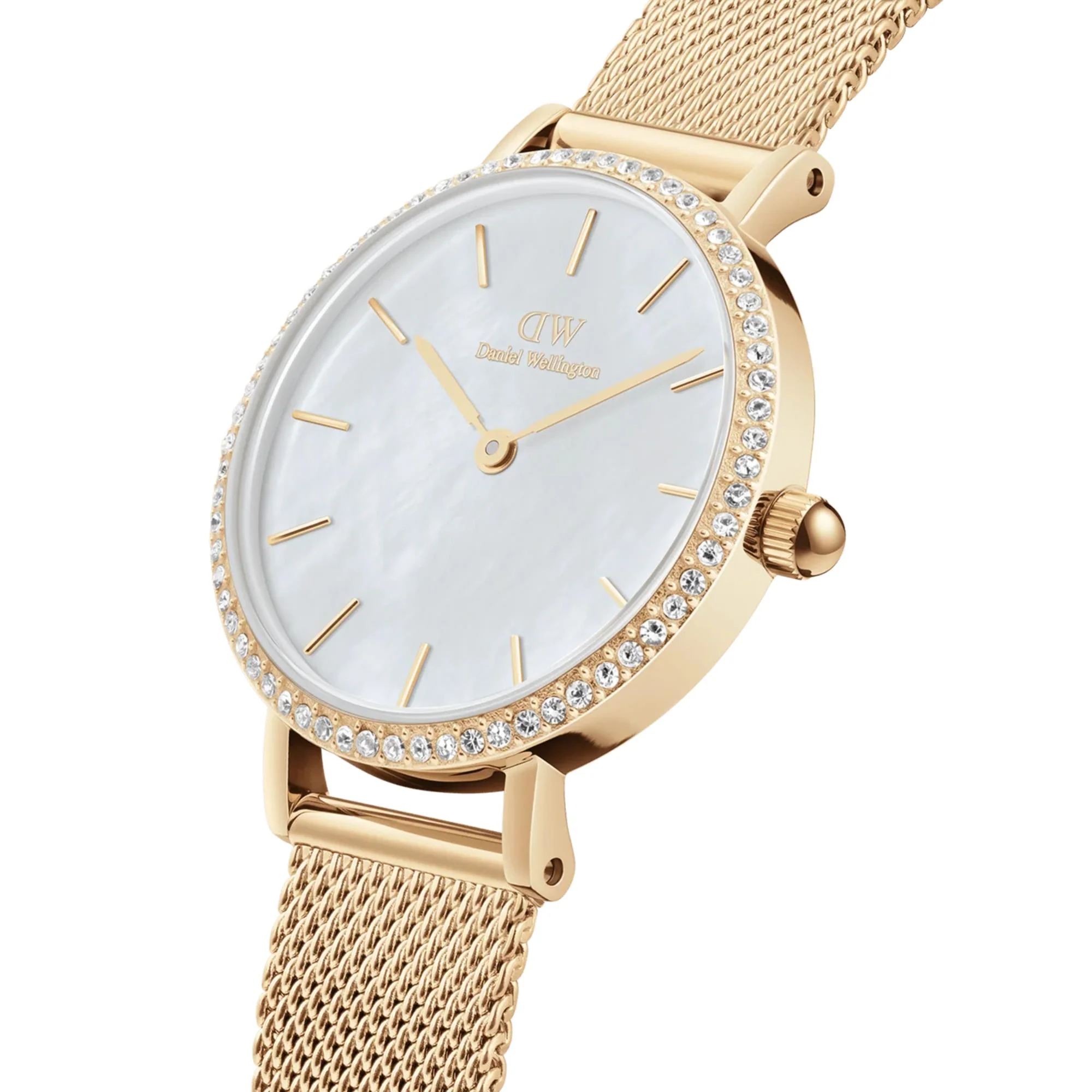 Daniel Wellington Petite White Mother of Pearl Dial Stainless Steel Strap Women's Watch DW00100662 - Image 2