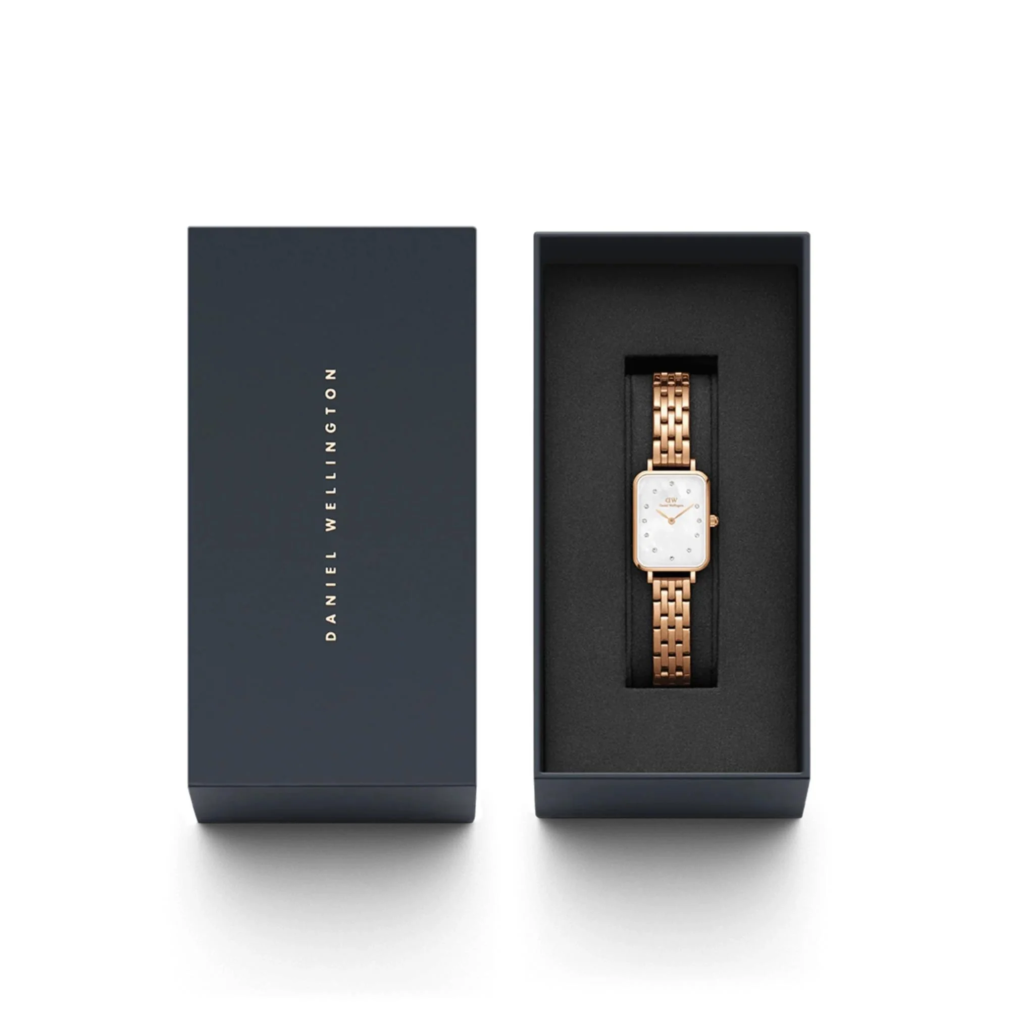 Daniel Wellington Quadro Mother Of Pearl White Dial Stainless Steel Strap Women's Watch DW00100620 - Image 5