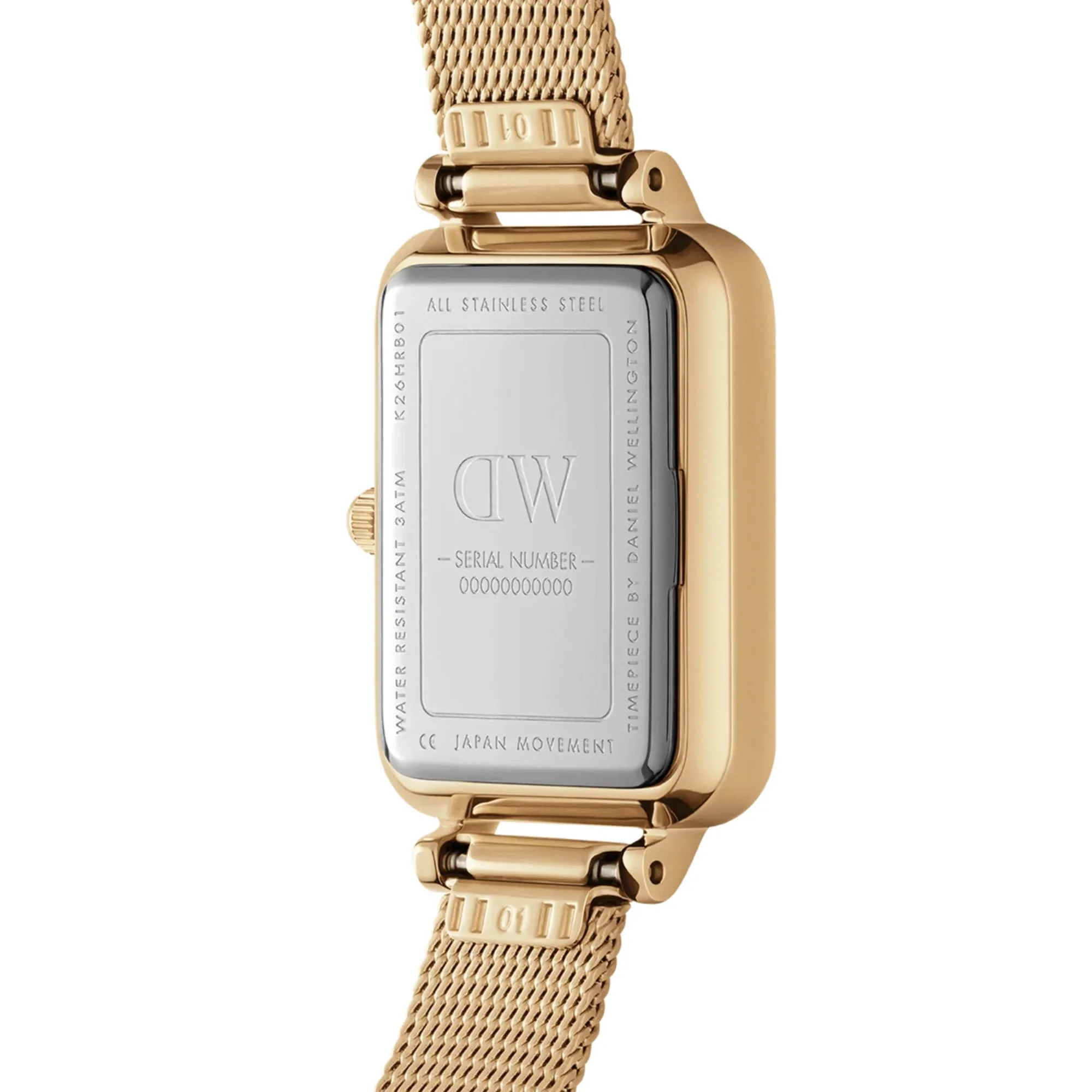 Daniel Wellington Quadro Unitone Gold Dial Stainless Steel Strap Women's Watch DW00100485 - Image 4