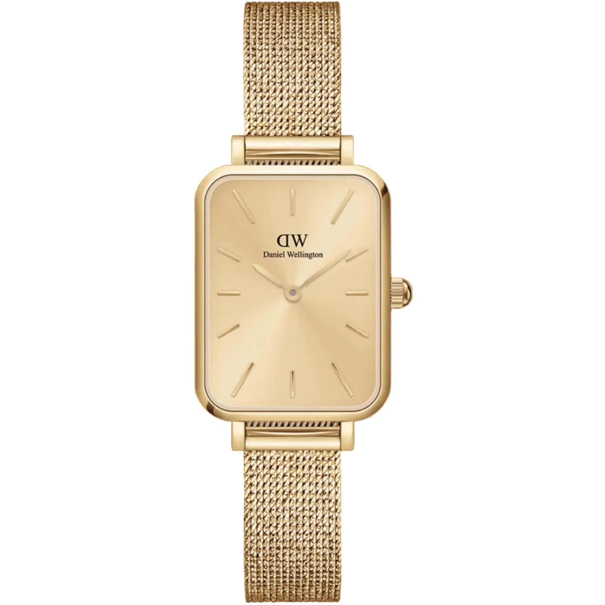 Daniel Wellington Quadro Unitone Gold Dial Stainless Steel Strap Women's Watch DW00100485 - Image 8