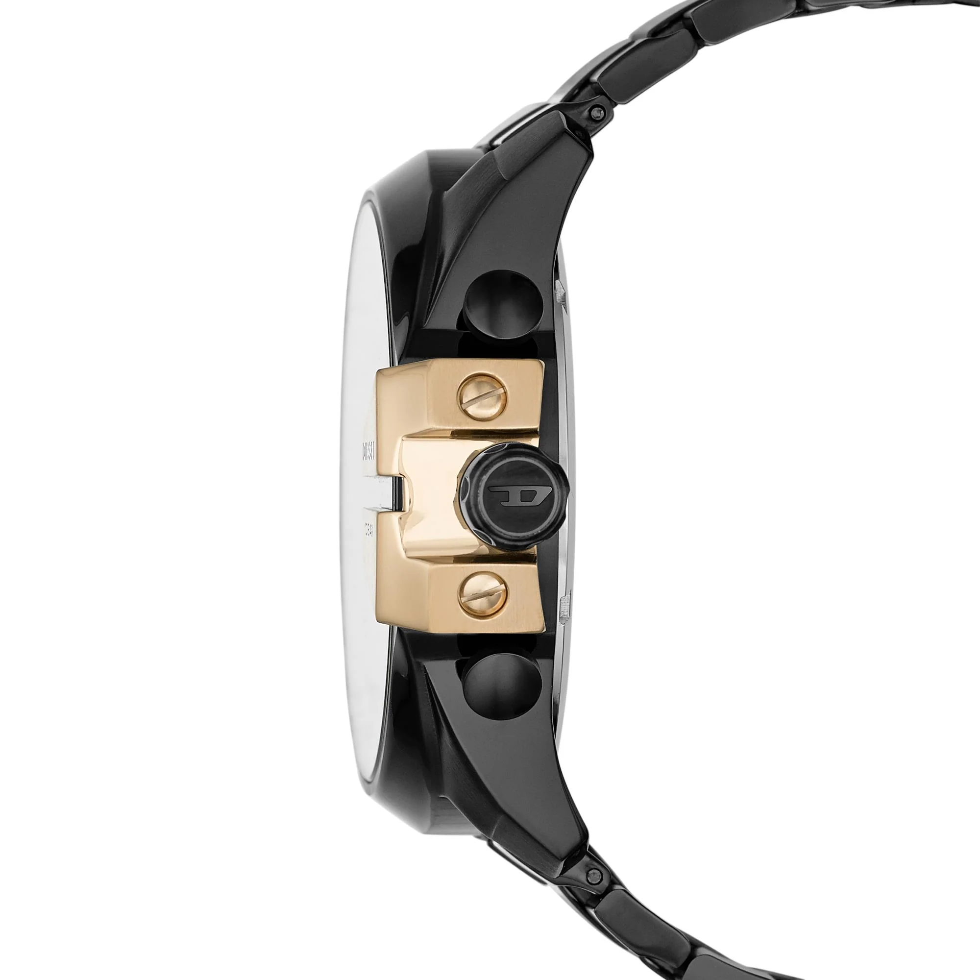 Diesel Mega Chief Black Dial Steel Strap Men’s Watch DZ4338 - Image 6