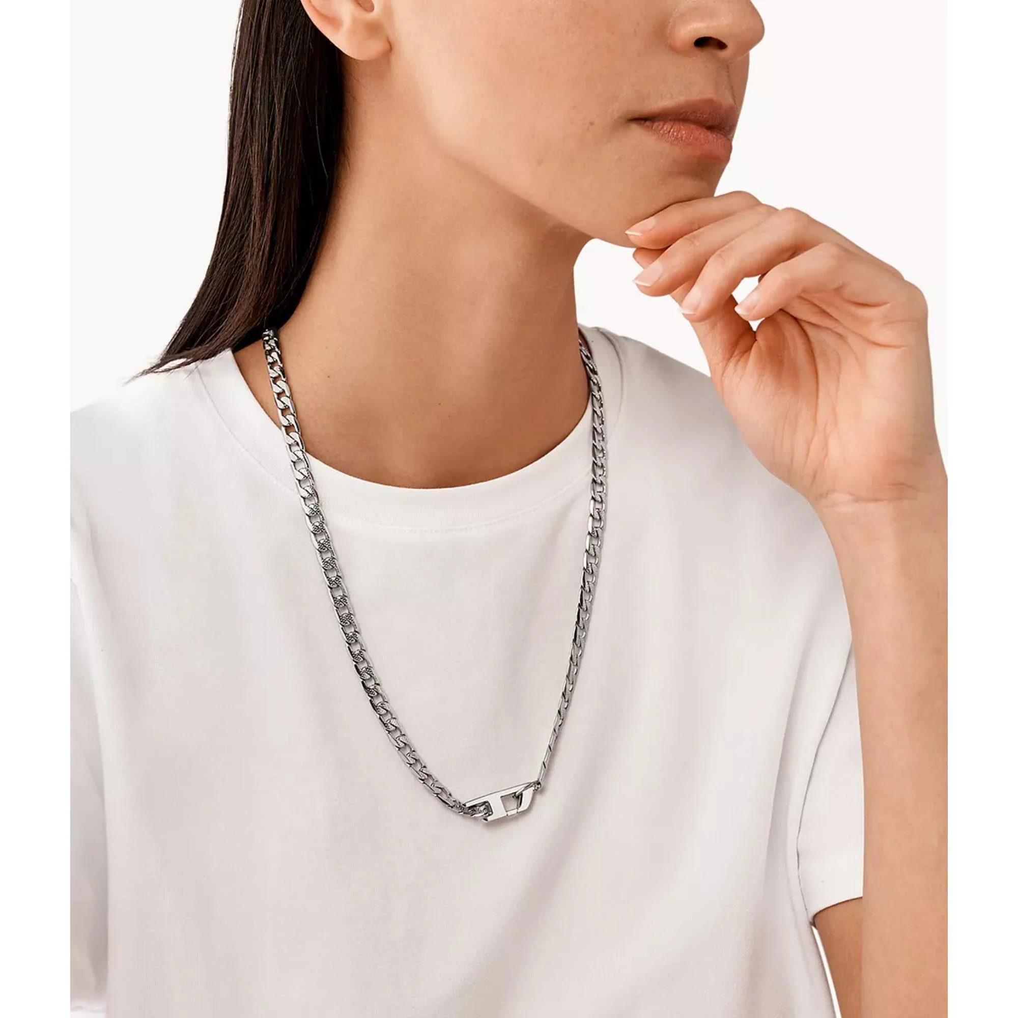 Diesel Stainless Steel Chain Unisex Necklace DX1497040 - Image 3